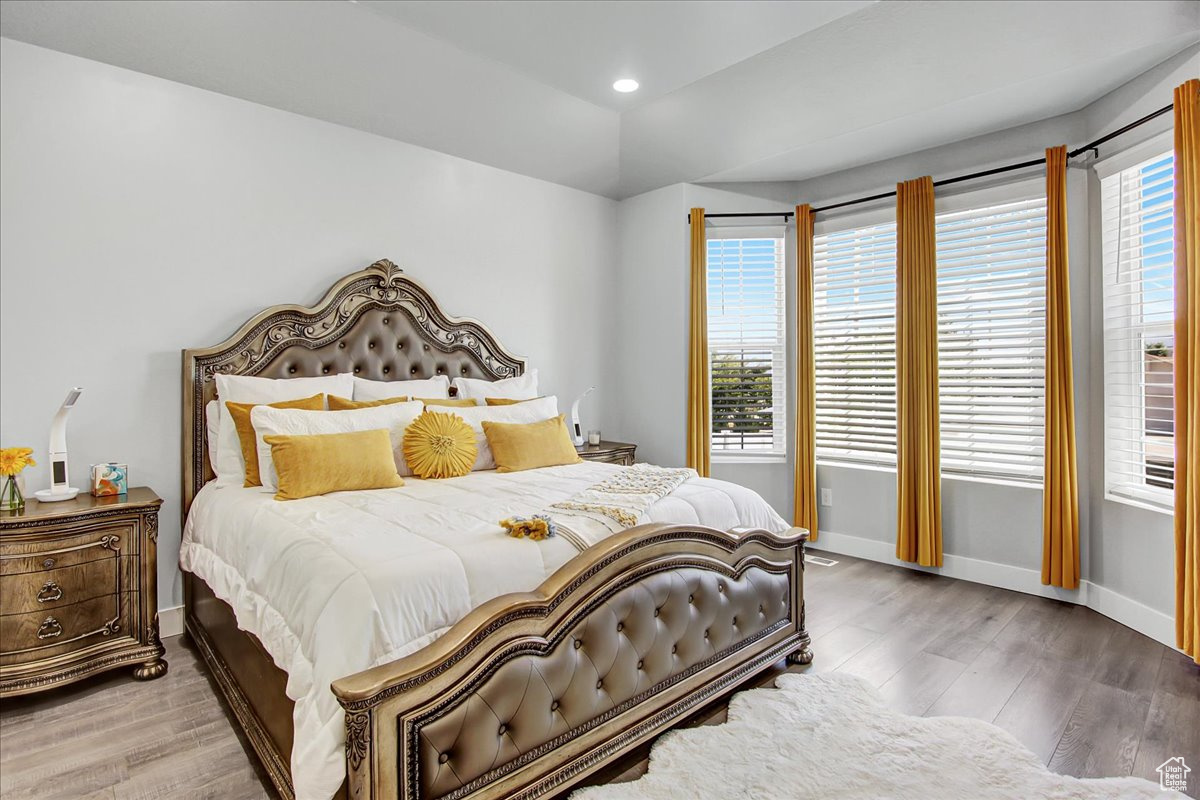 Bedroom featuring light wood-type flooring