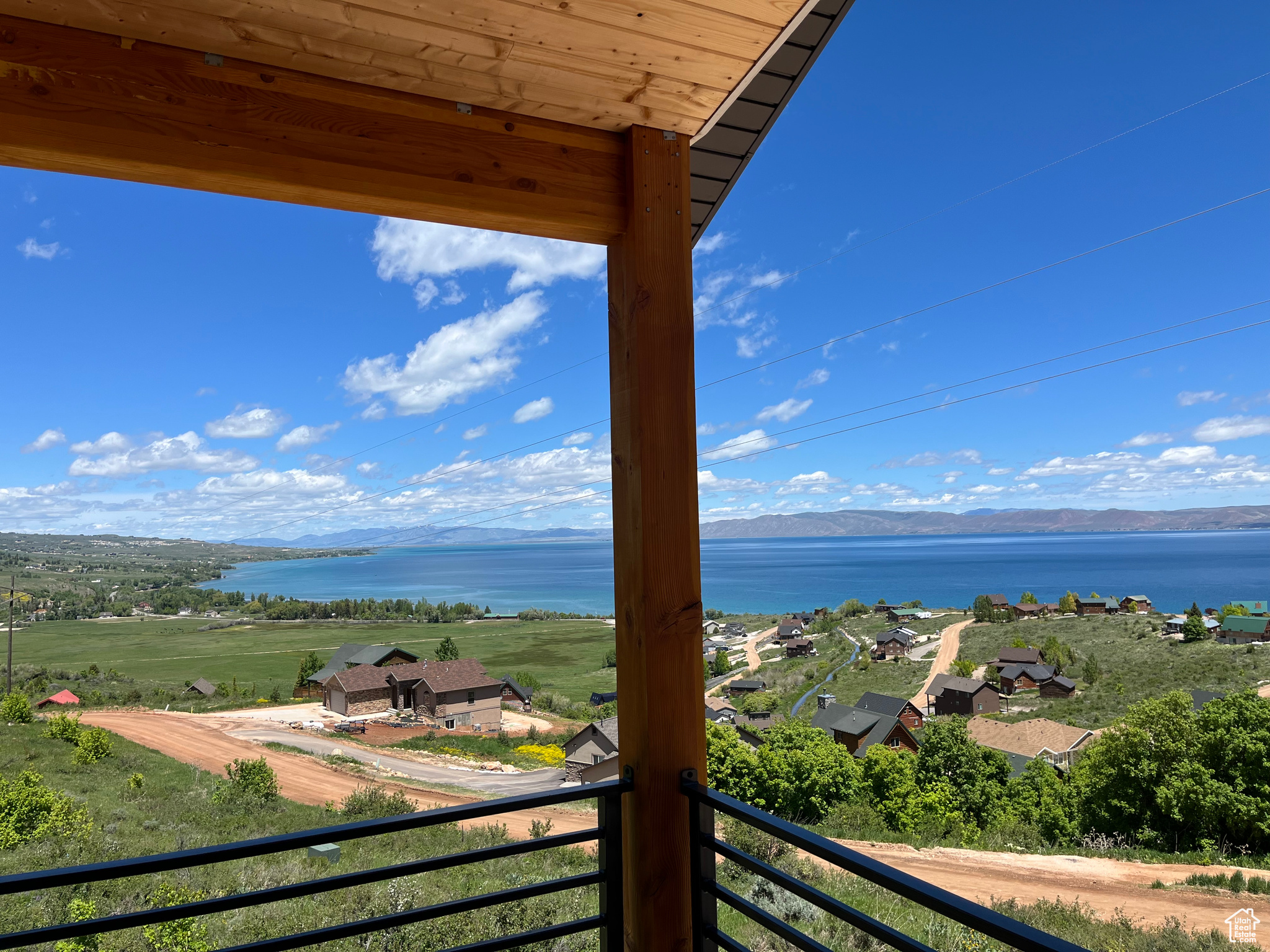 View from upper deck outside of Master Suite overlooking Bear Lake