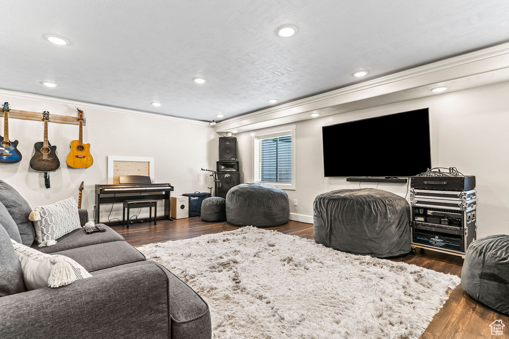 Downstairs Living room with Custom Lighting