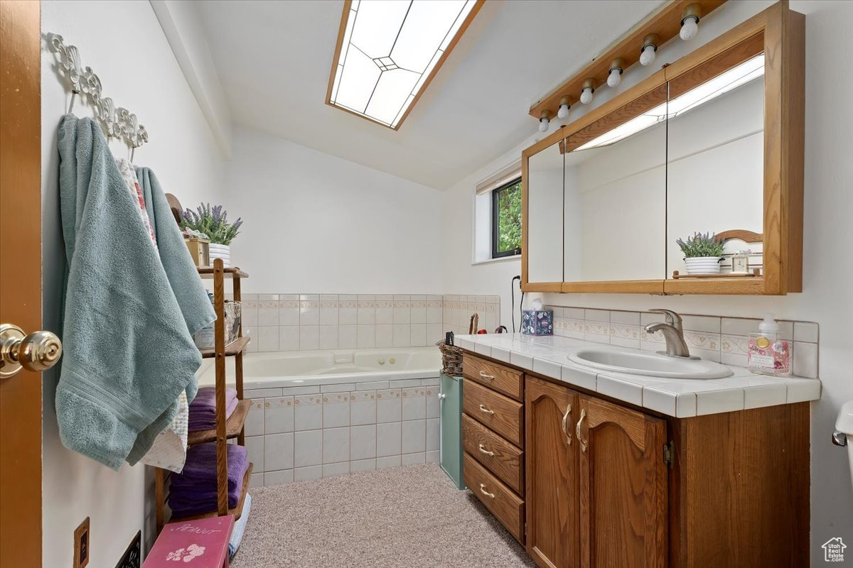 Bathroom with jetted tub