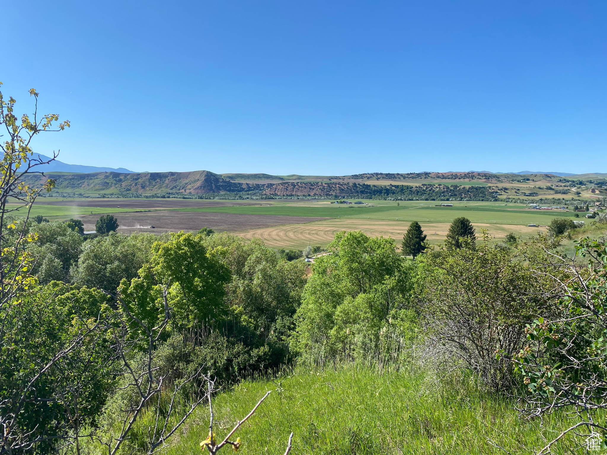 View of mountain feature with a rural view