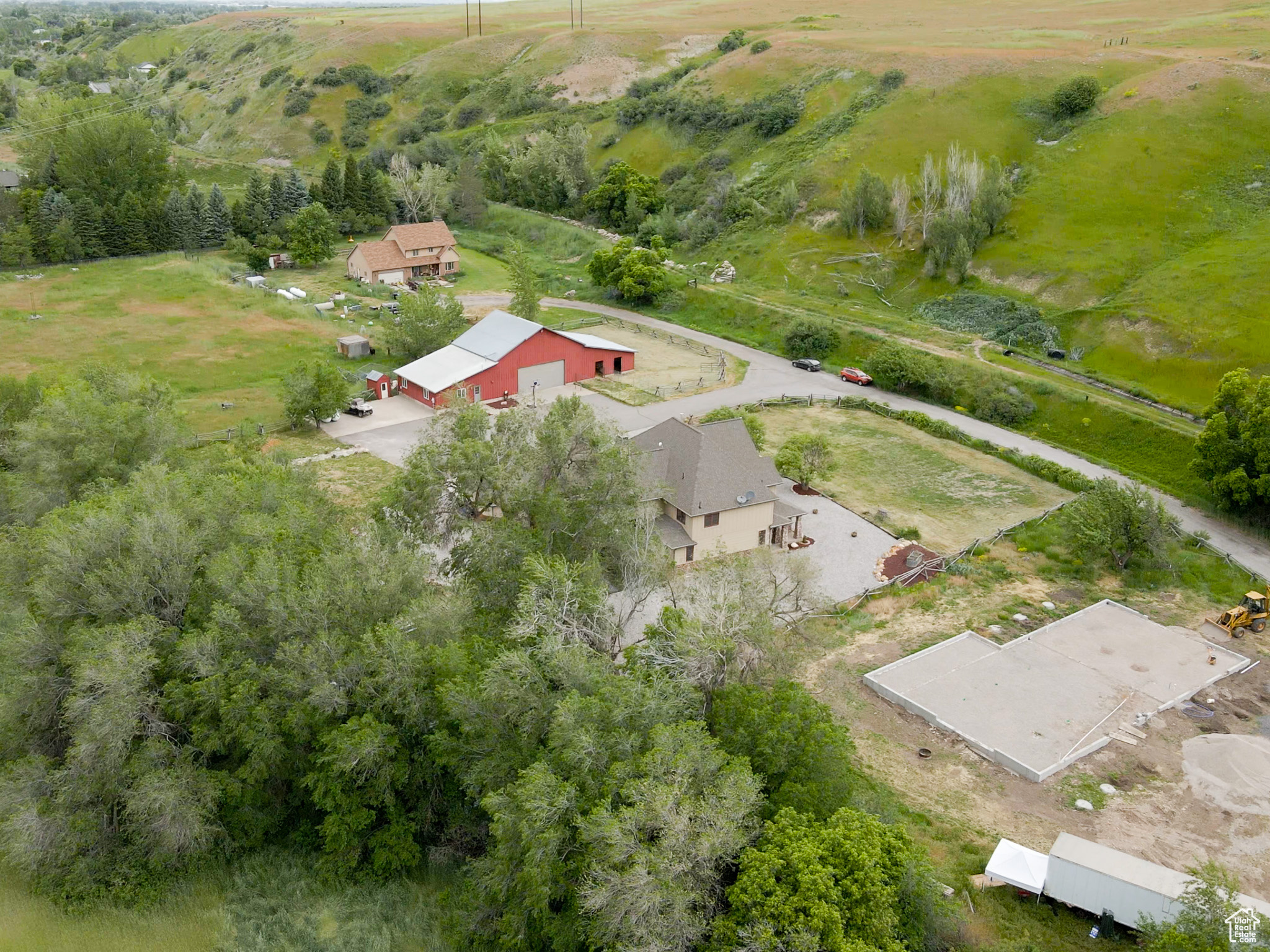 Birds eye view of property