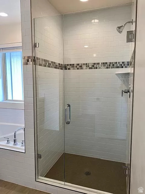 Bathroom with separate shower and tub