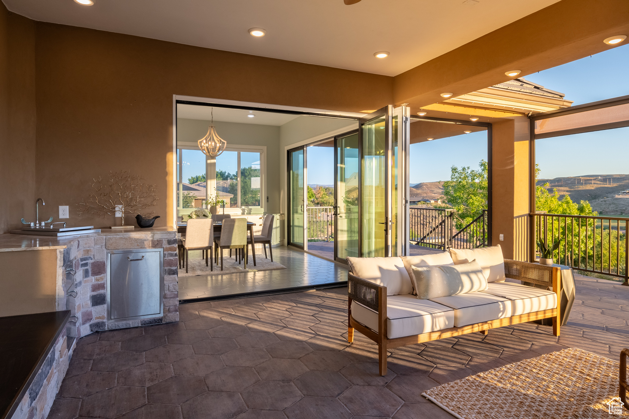 View of patio / terrace with sink and an outdoor kitchen