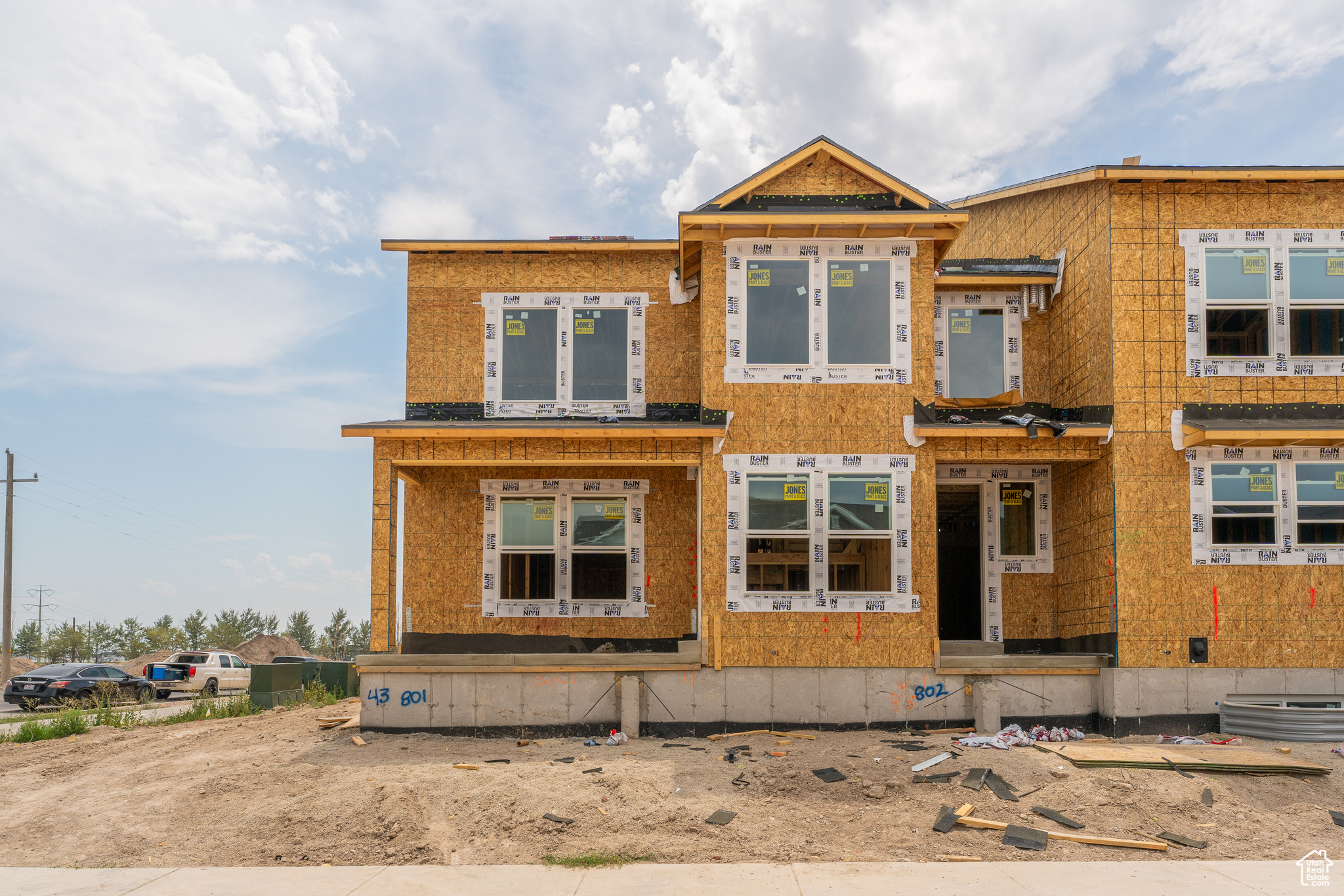 Property under construction featuring a porch