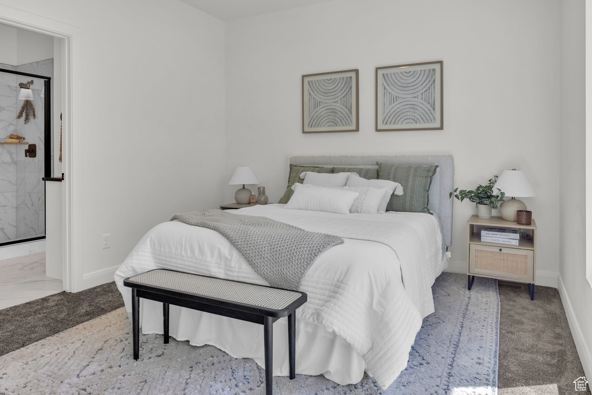 Bedroom featuring carpet floors