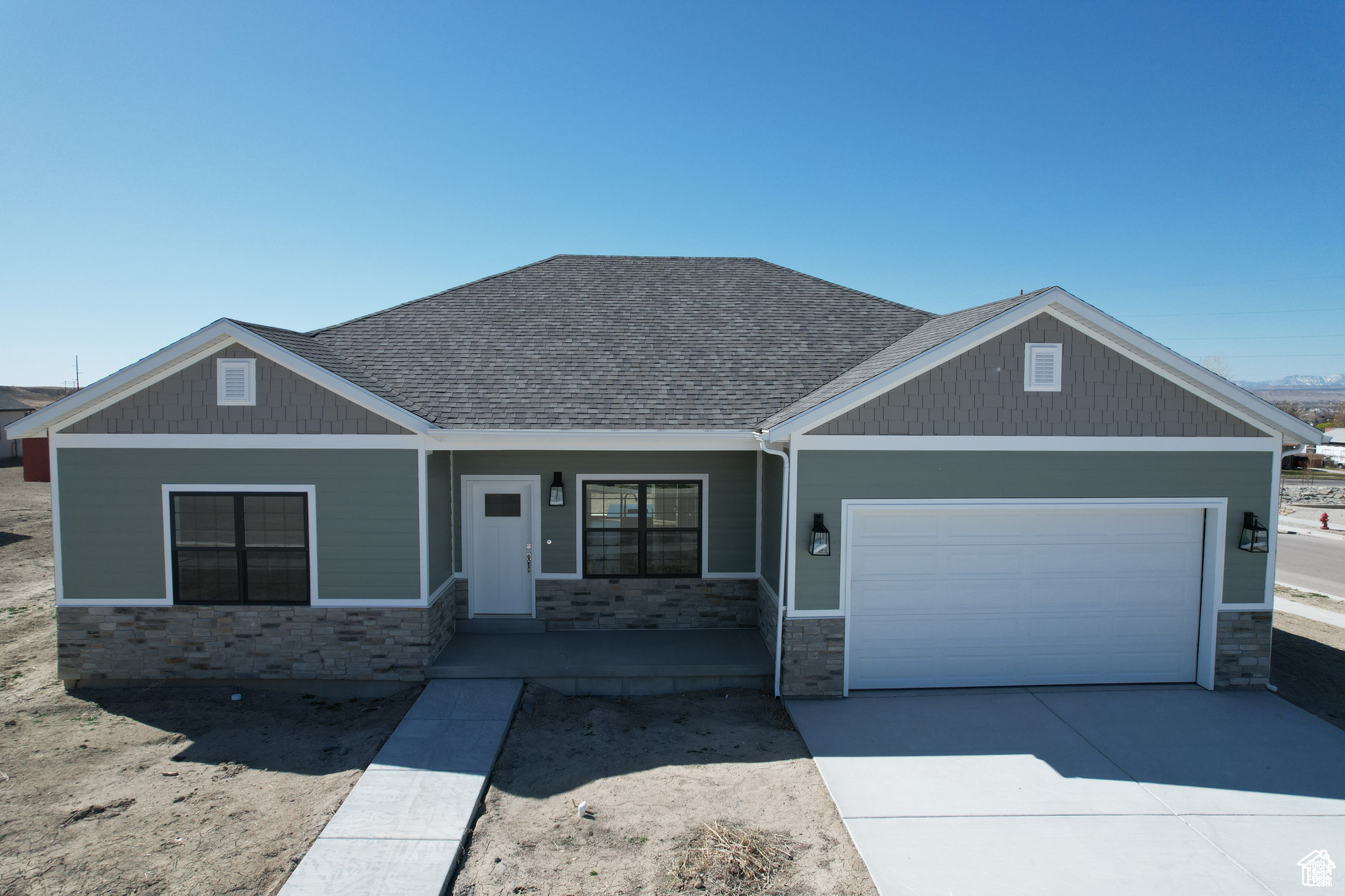 Craftsman inspired home with a garage