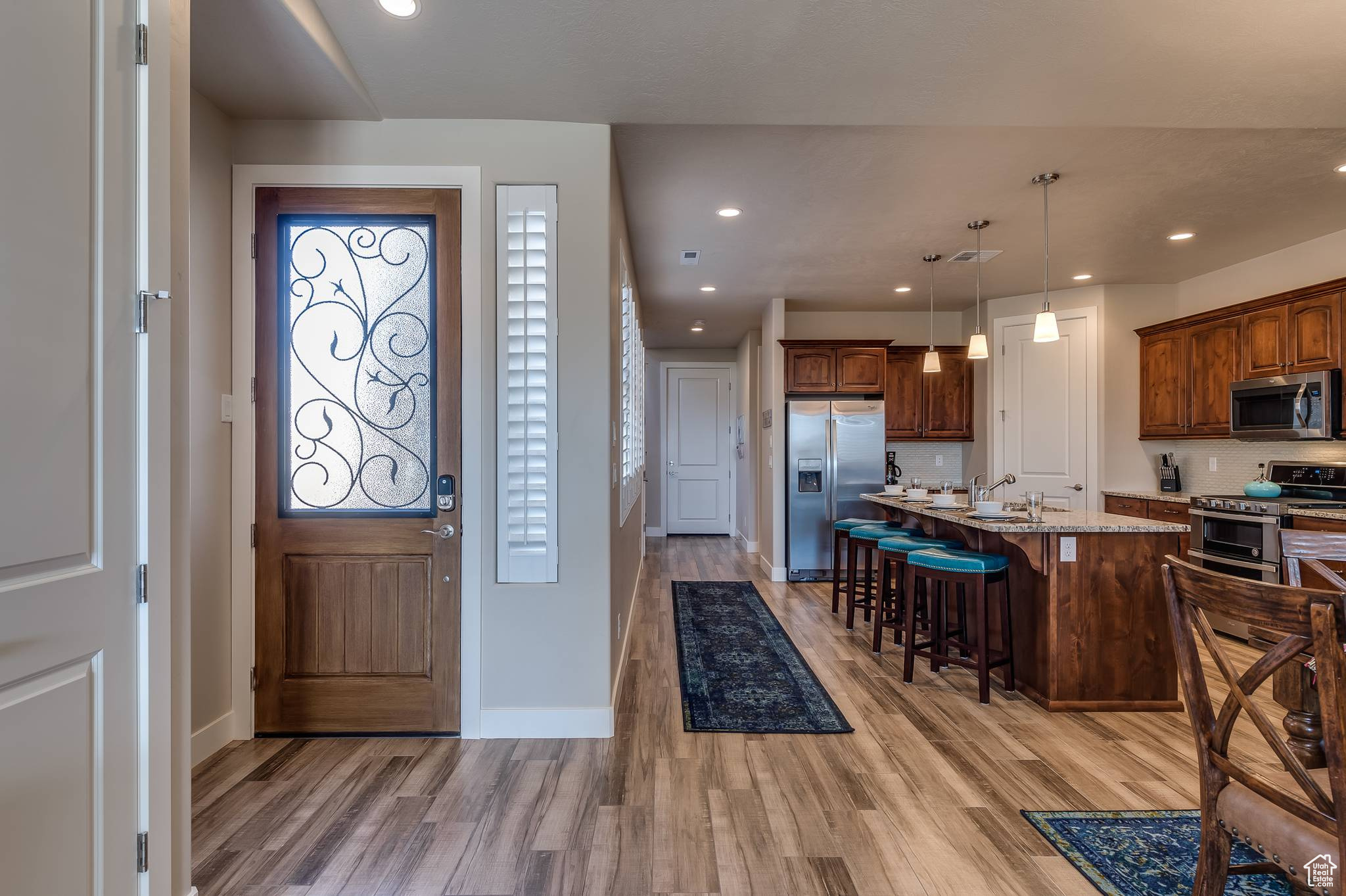 Entryway featuring light hardwood / wood-style floors