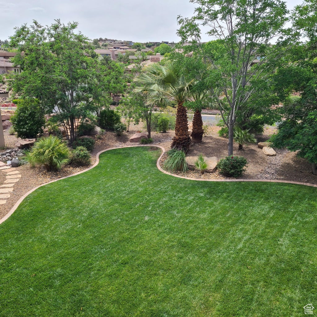 View of yard from balcony