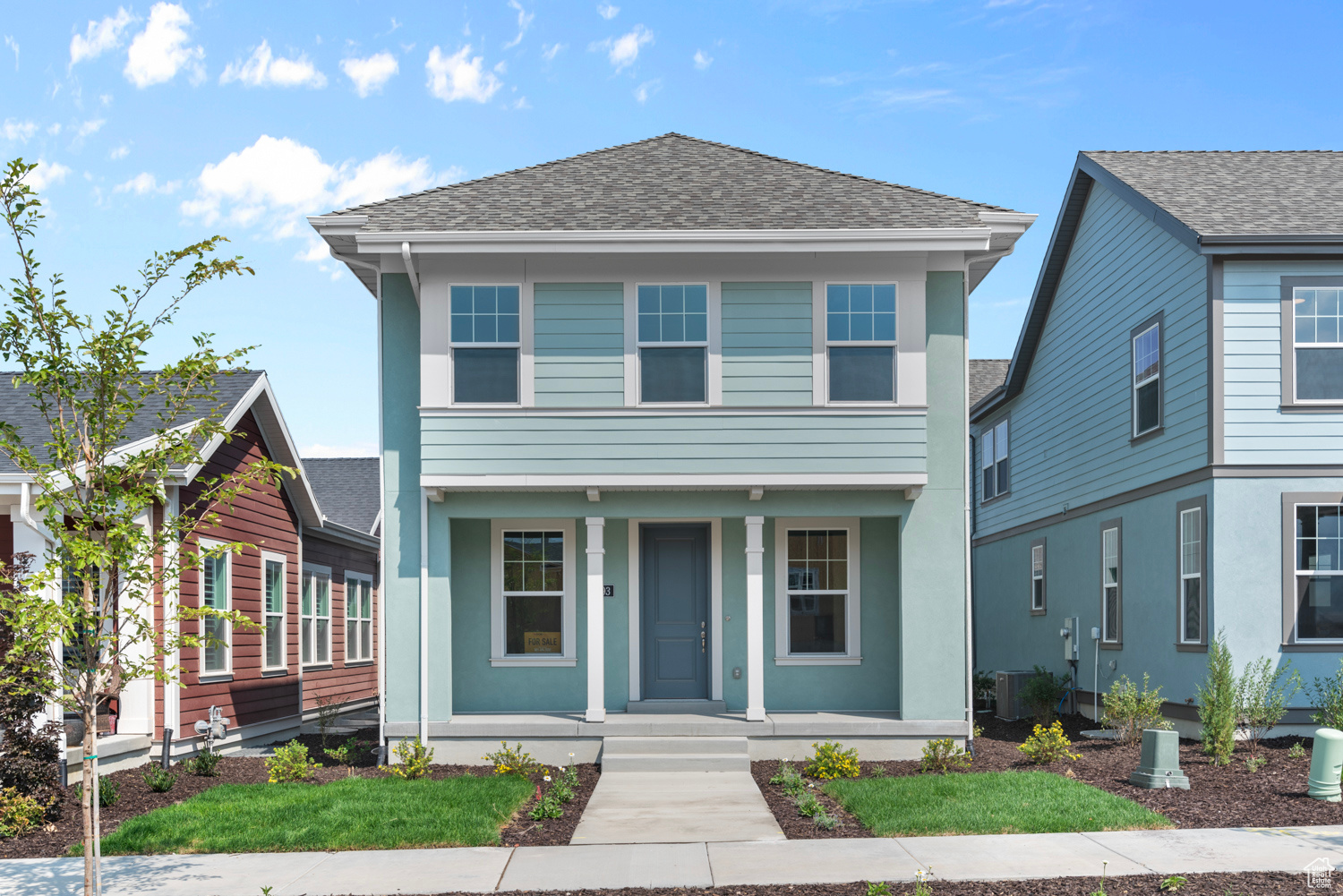 View of front of house with covered porch