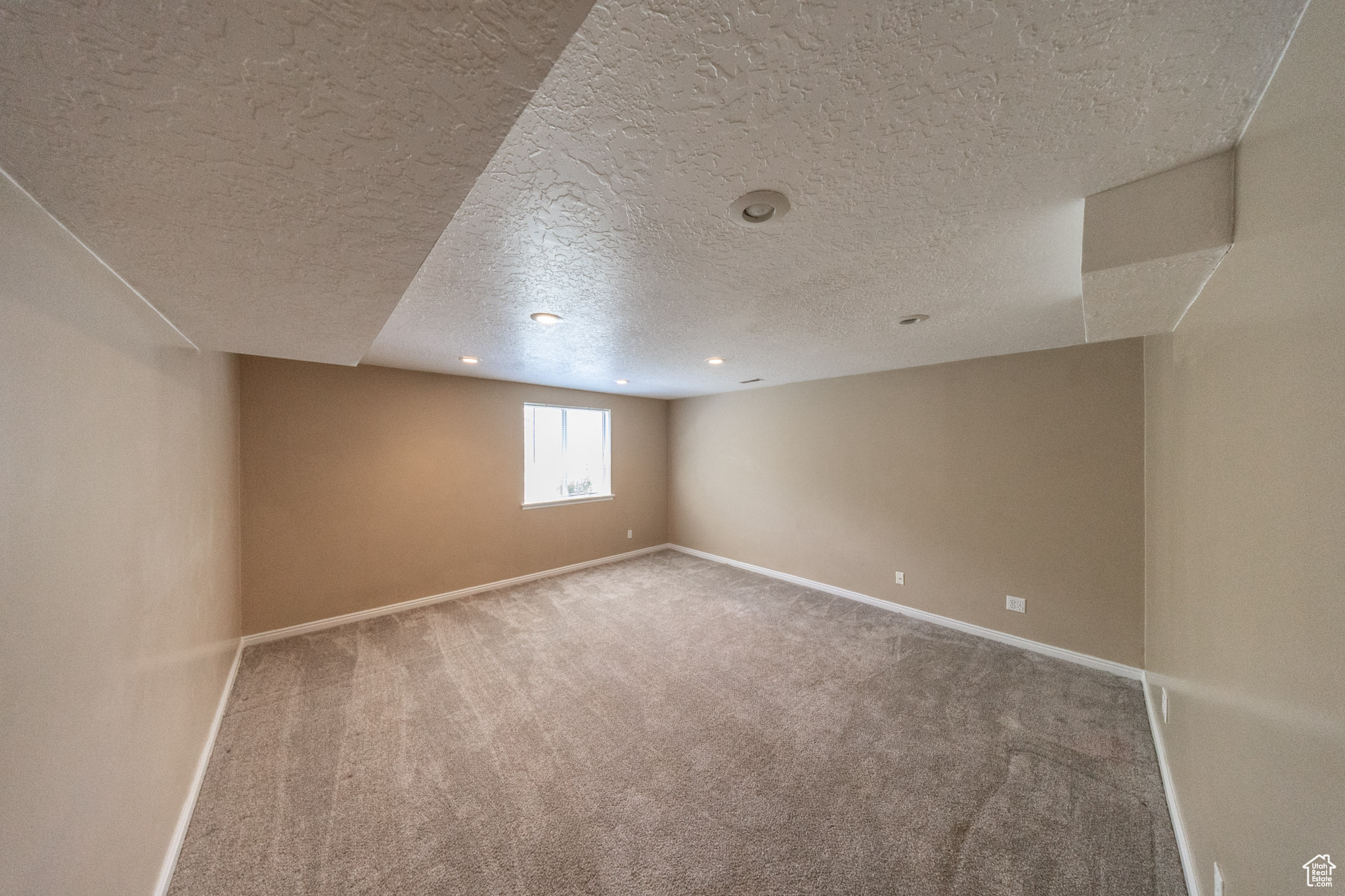 Large family room in basement. Daylight basement allows plenty of natural light.