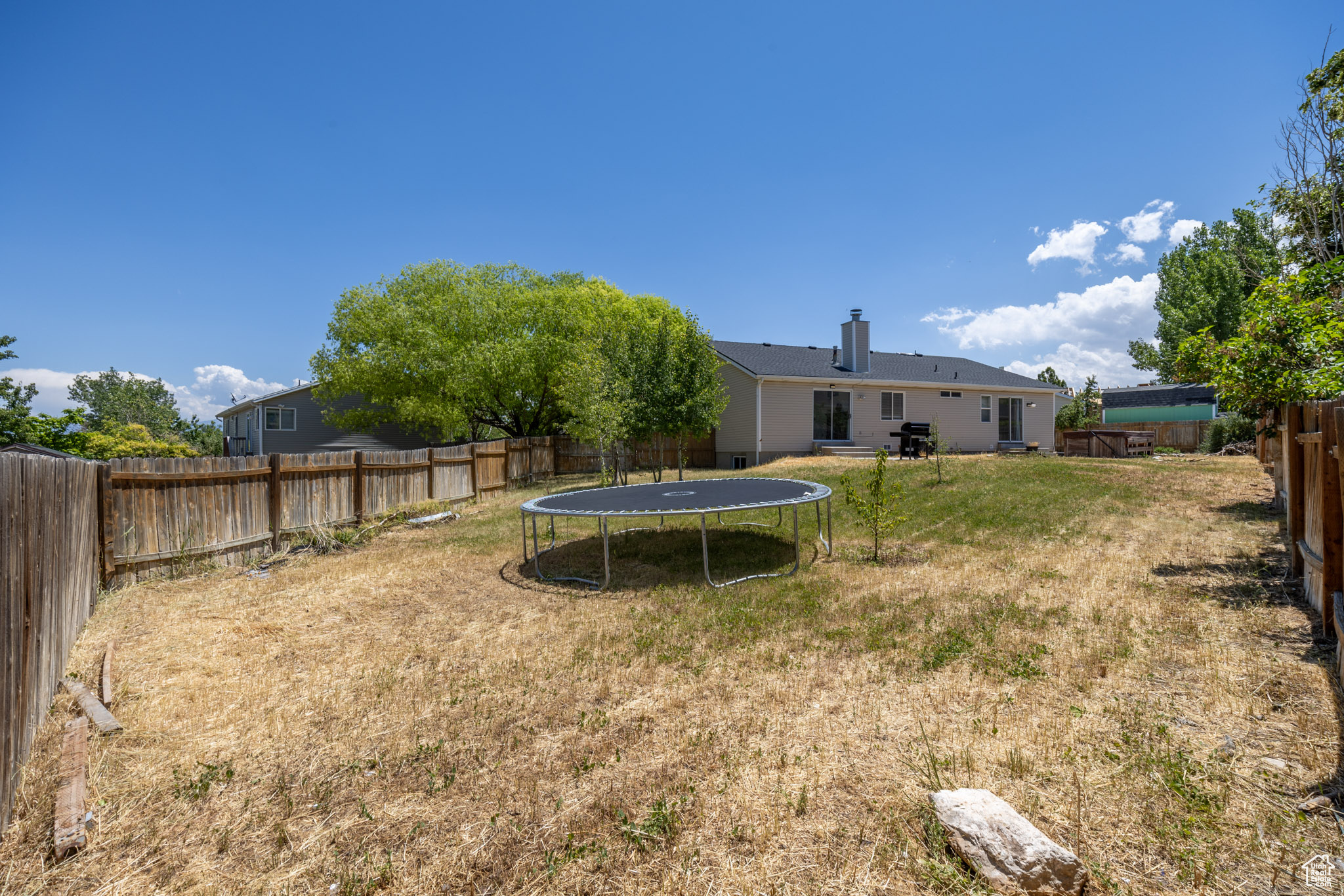 Trampoline is included.