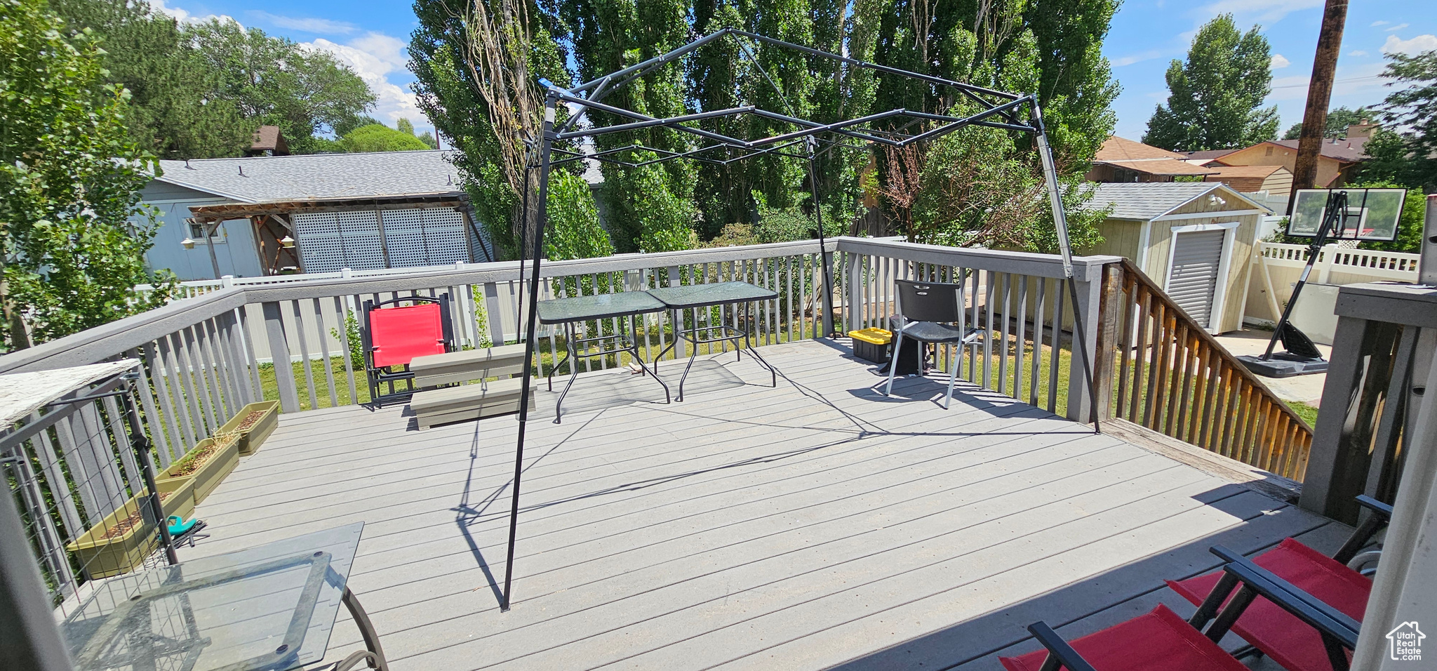 View of wooden terrace