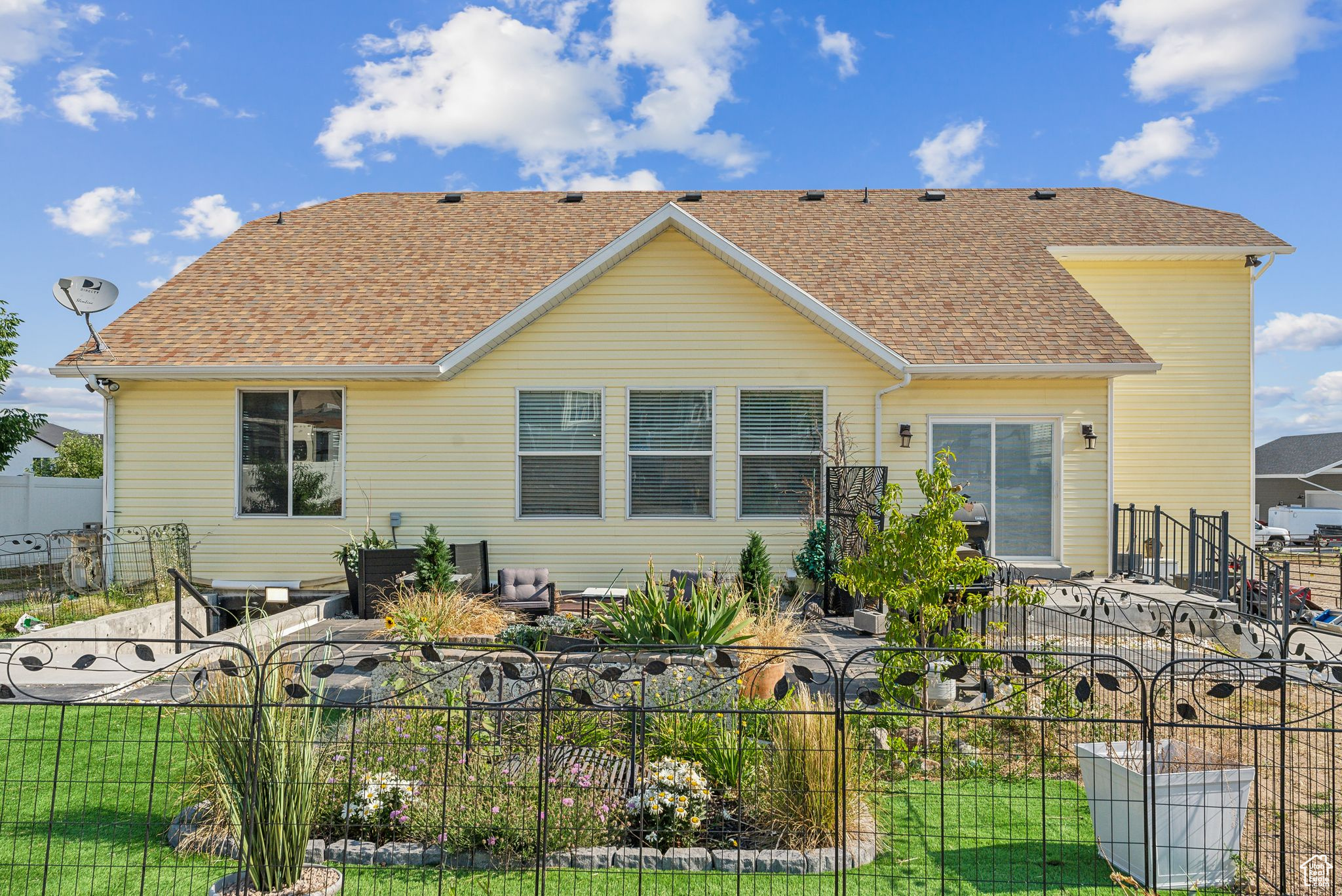 Exterior space with a lawn