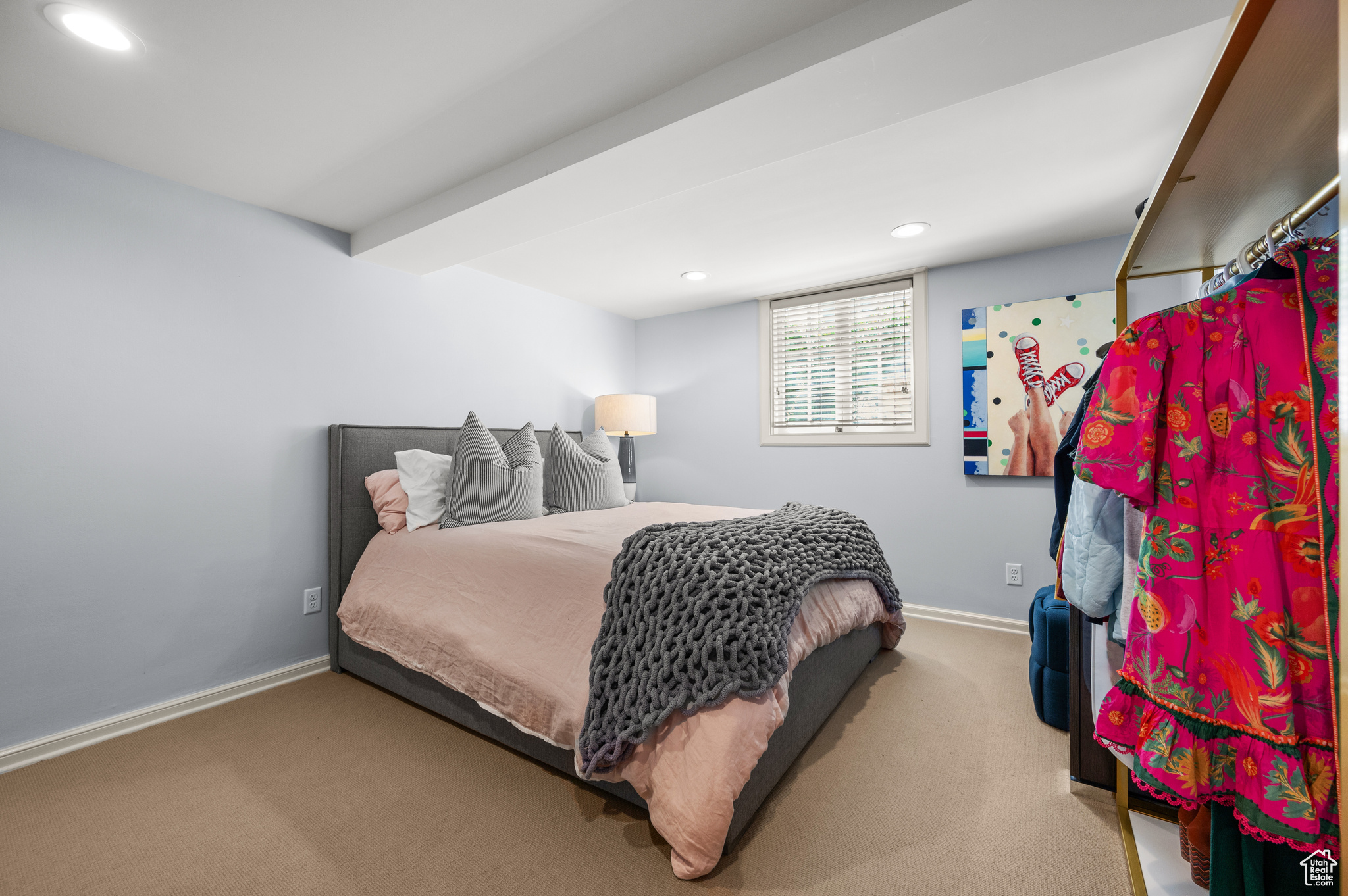 Bedroom featuring carpet floors