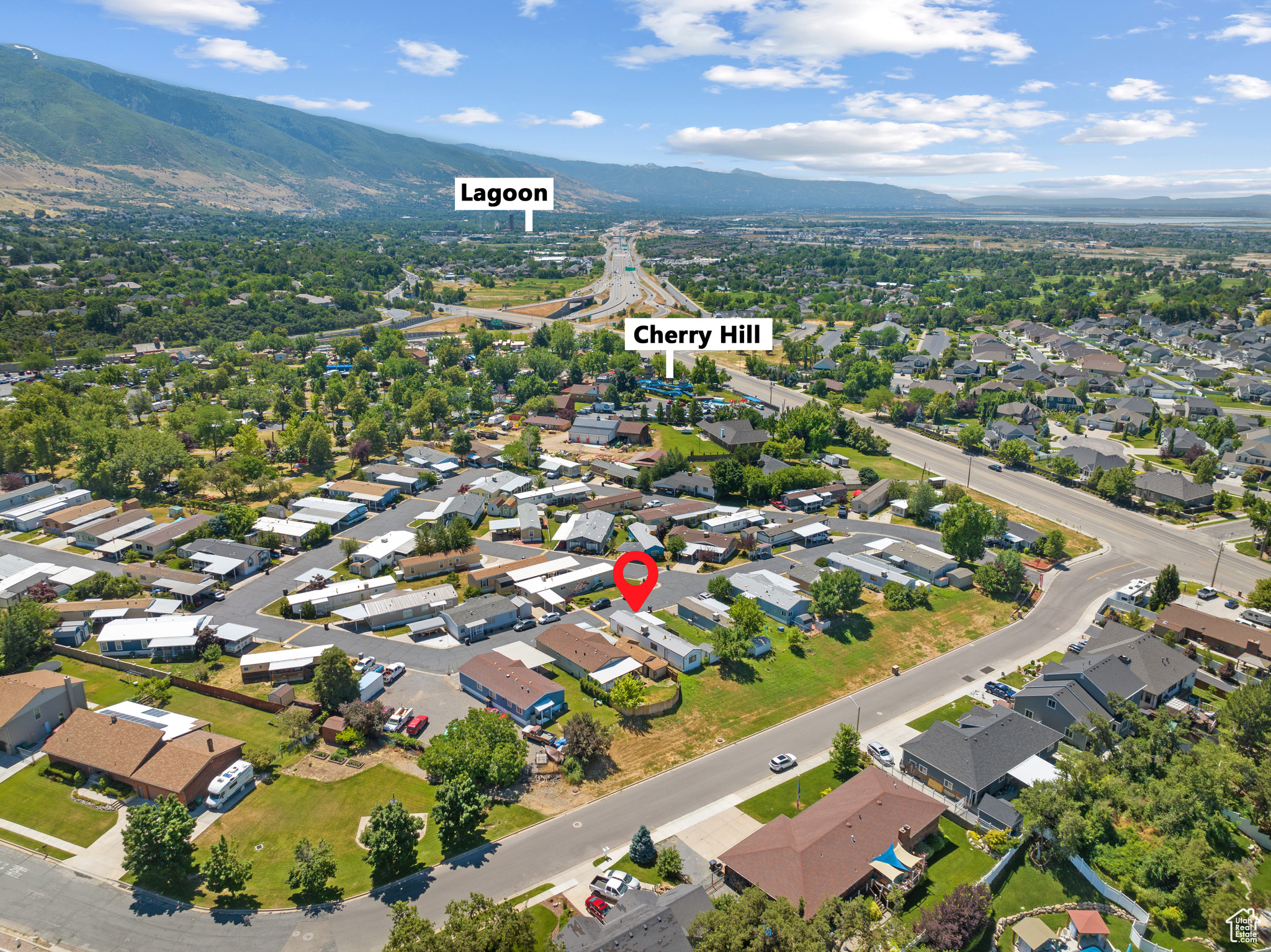 Bird's eye view featuring a mountain view, close to Lagoon and Cherry Hill