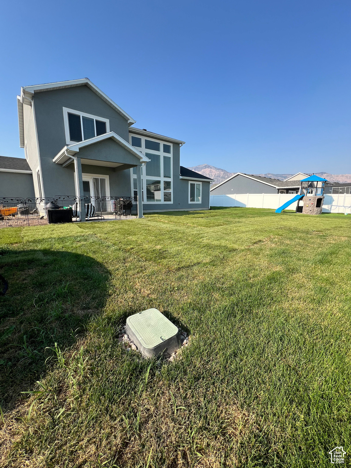 View of yard with a playground