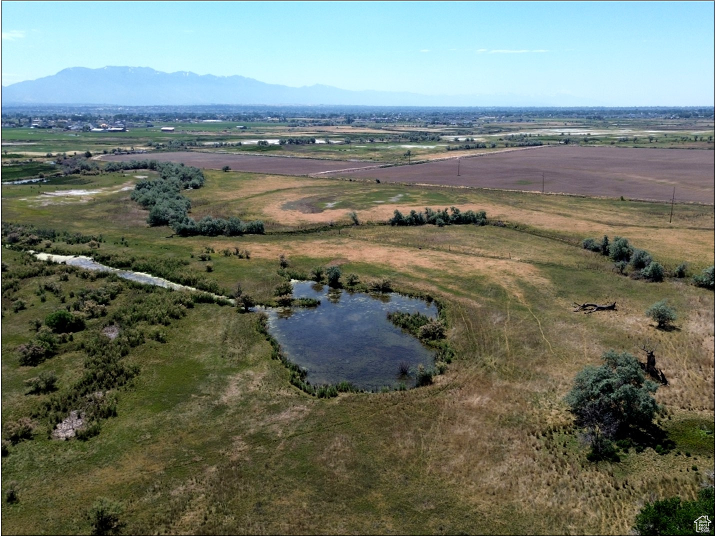 Aerial view featuring a mountain view