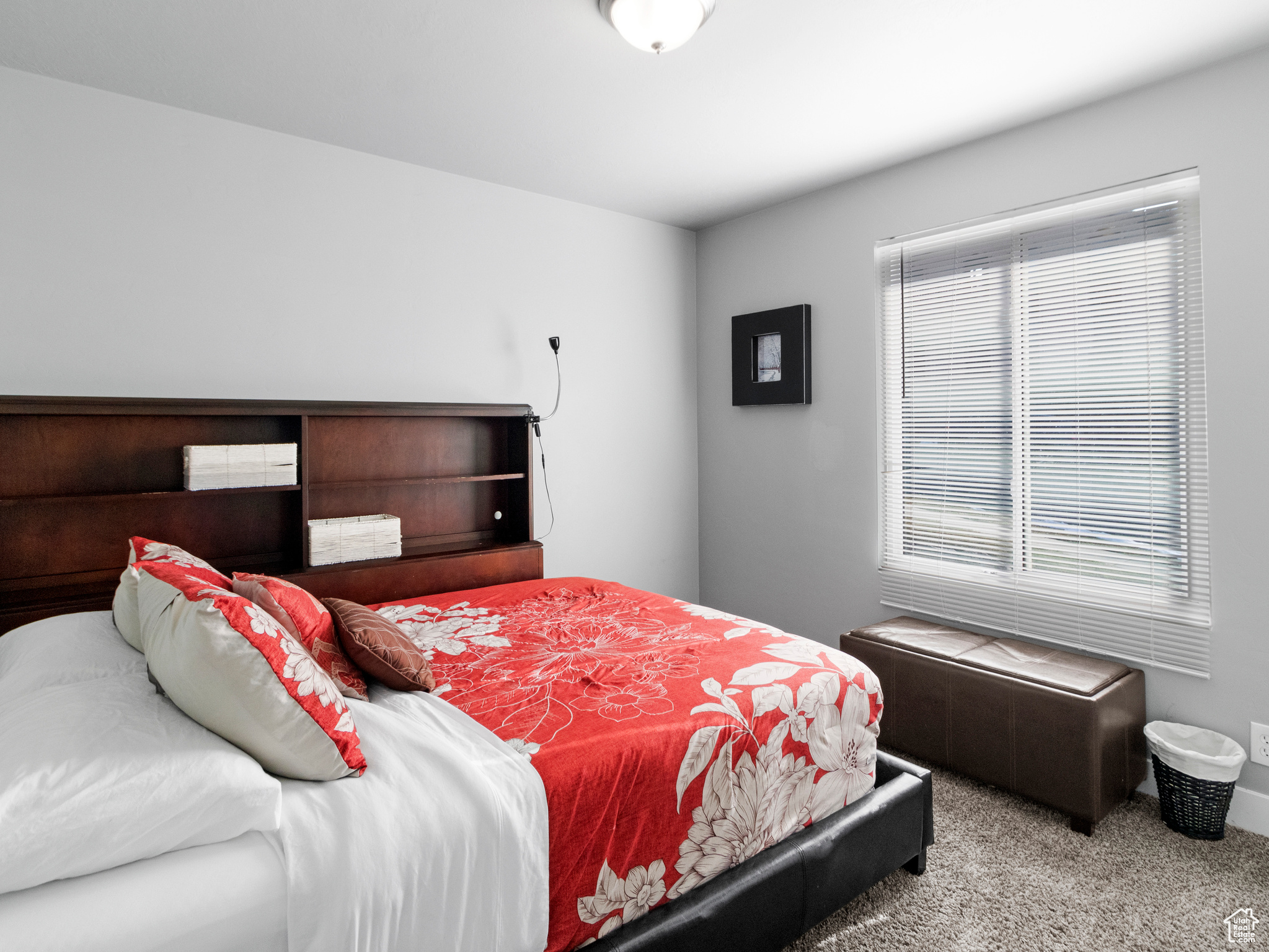 Bedroom featuring carpet floors