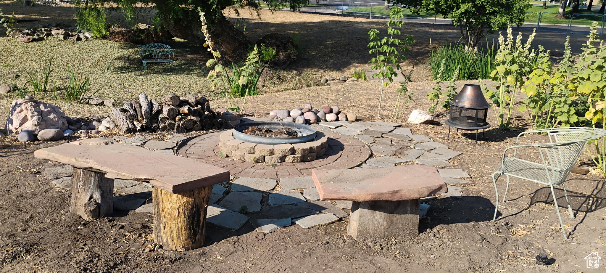 View of outdoor fire pit