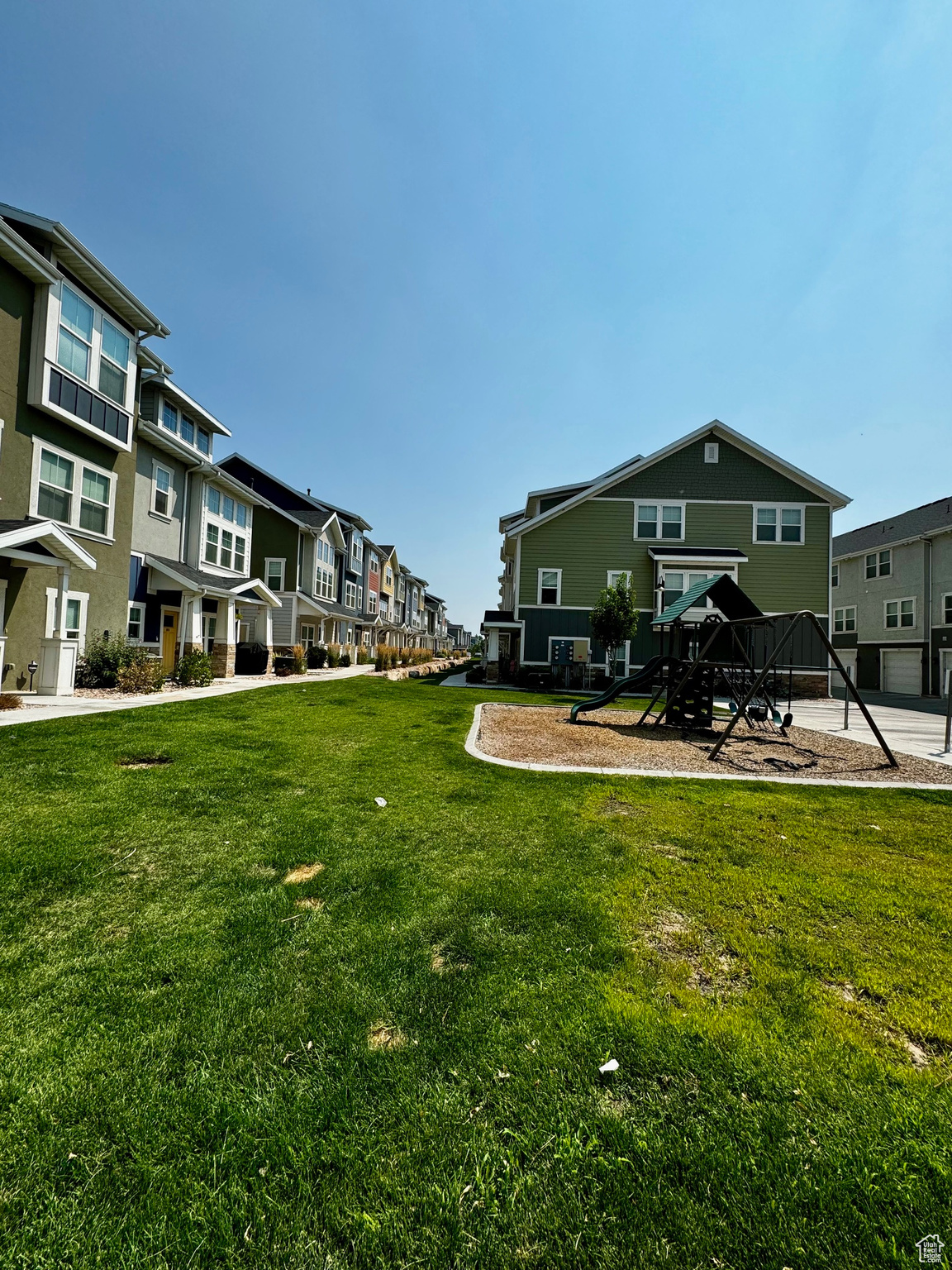 View of yard with a playground