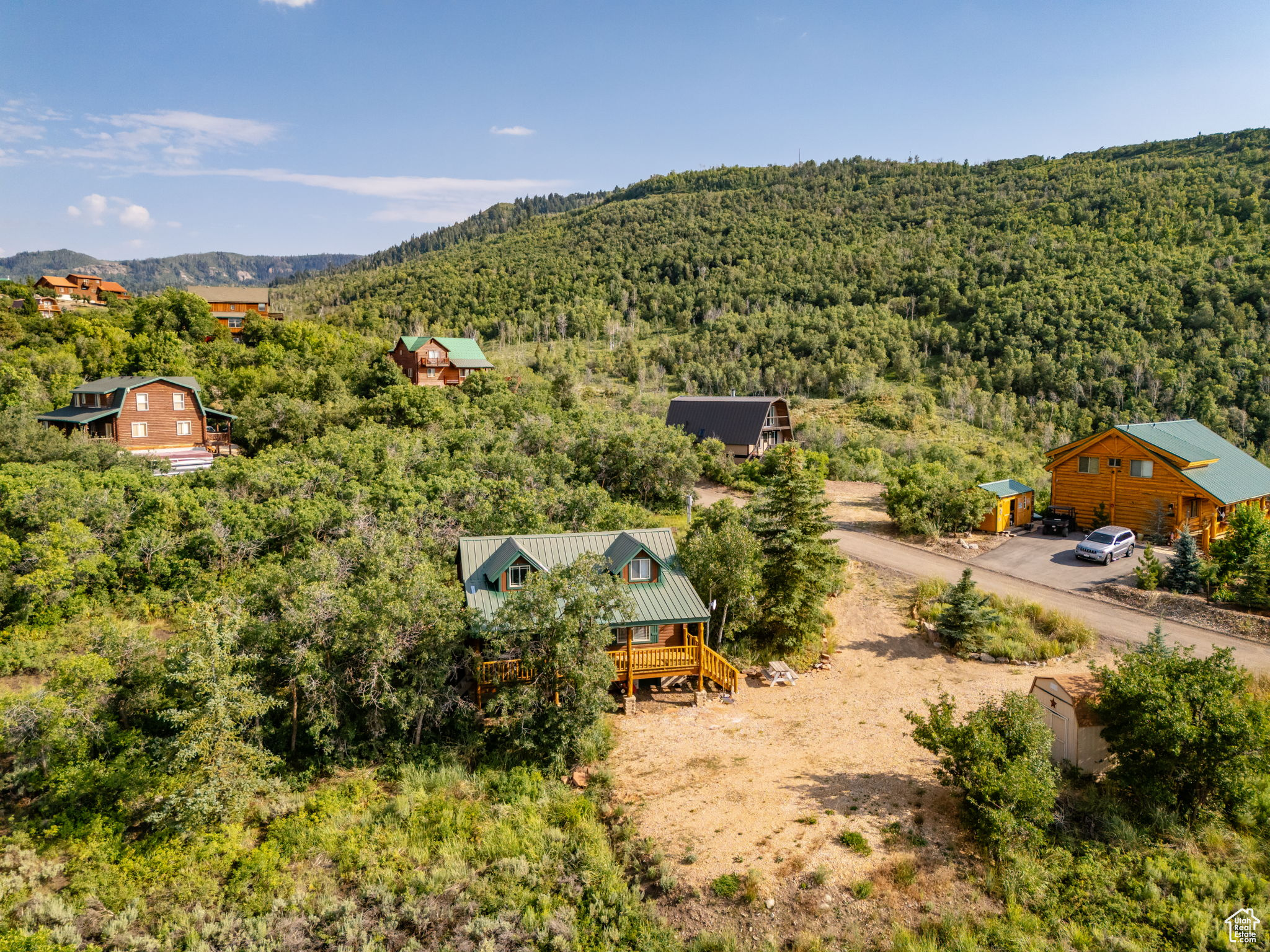 Birds eye view of property