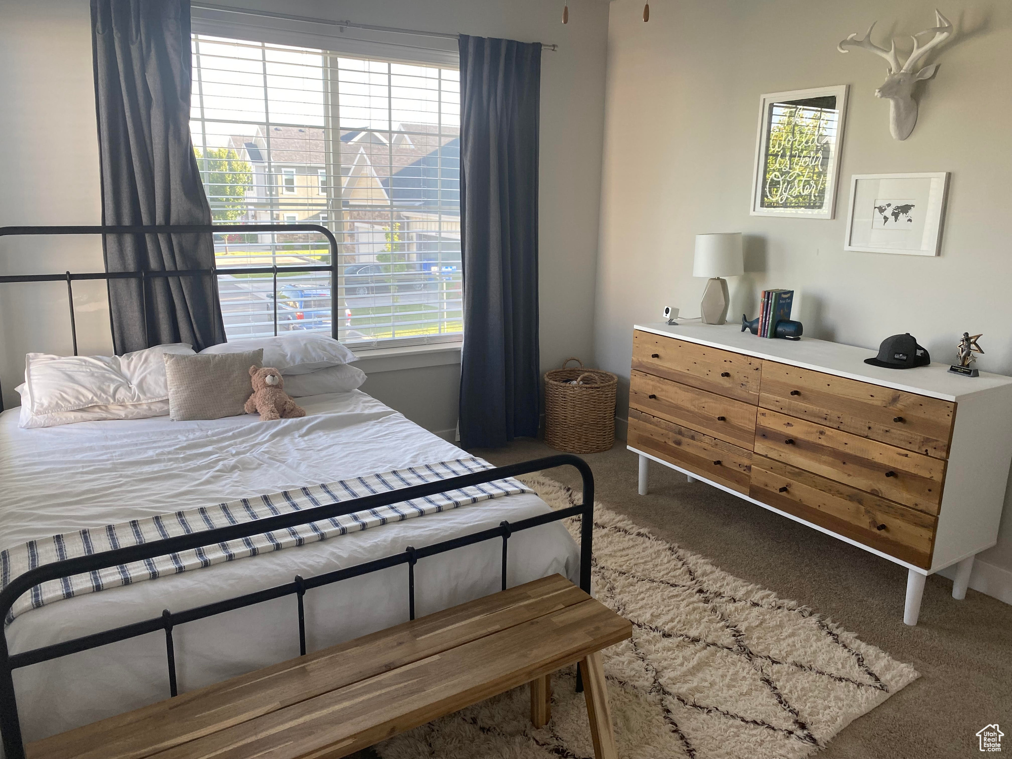 View of carpeted bedroom