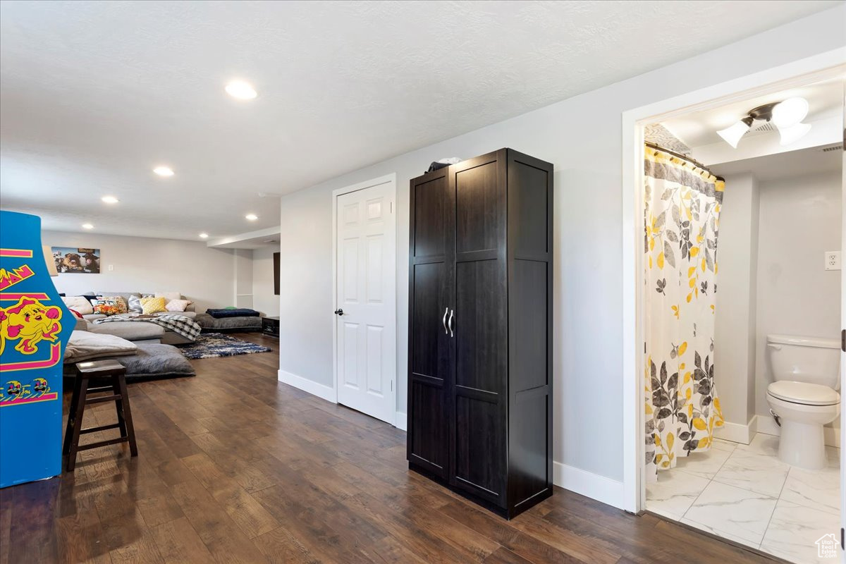 Interior space featuring wood-type flooring