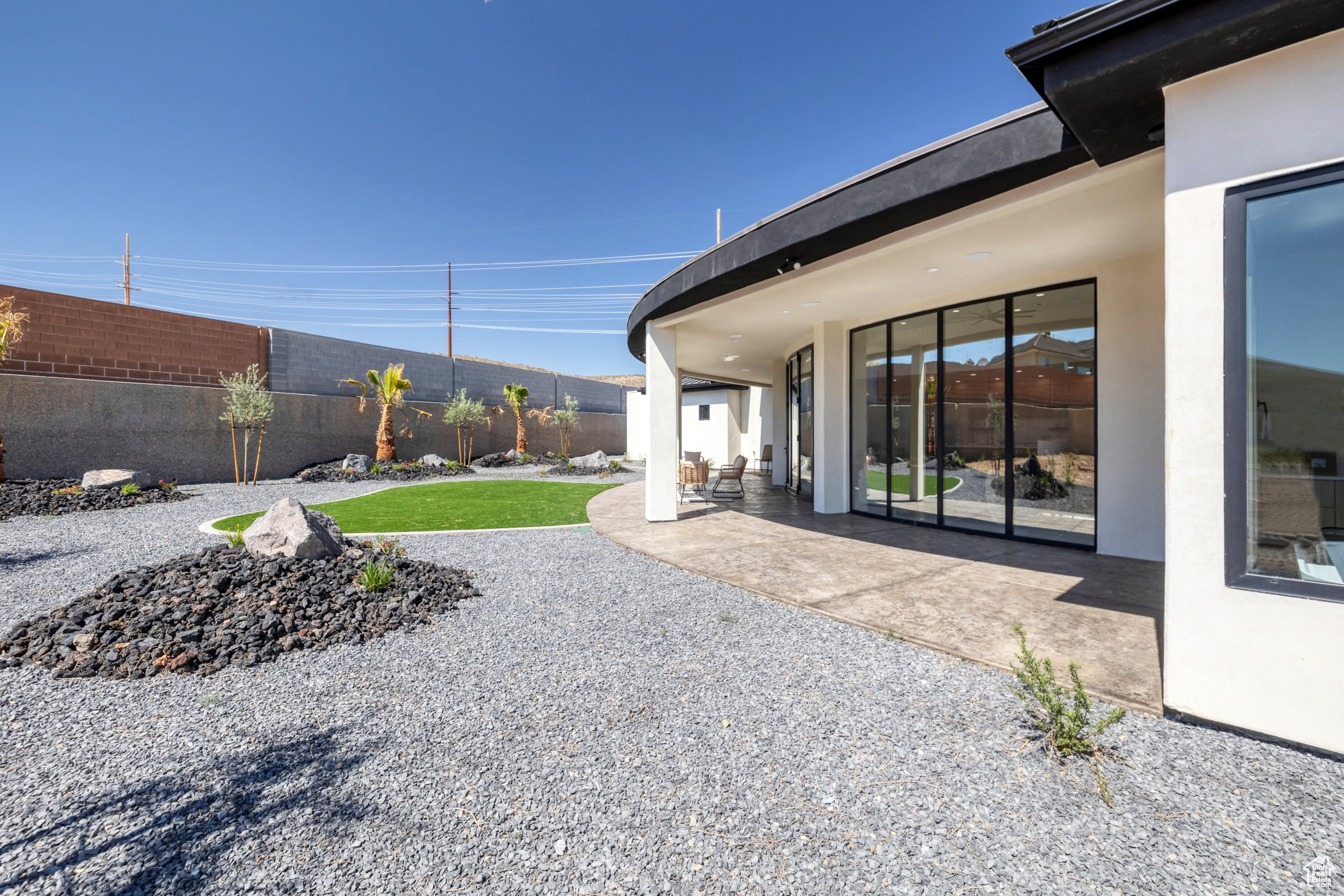 View of yard with a patio