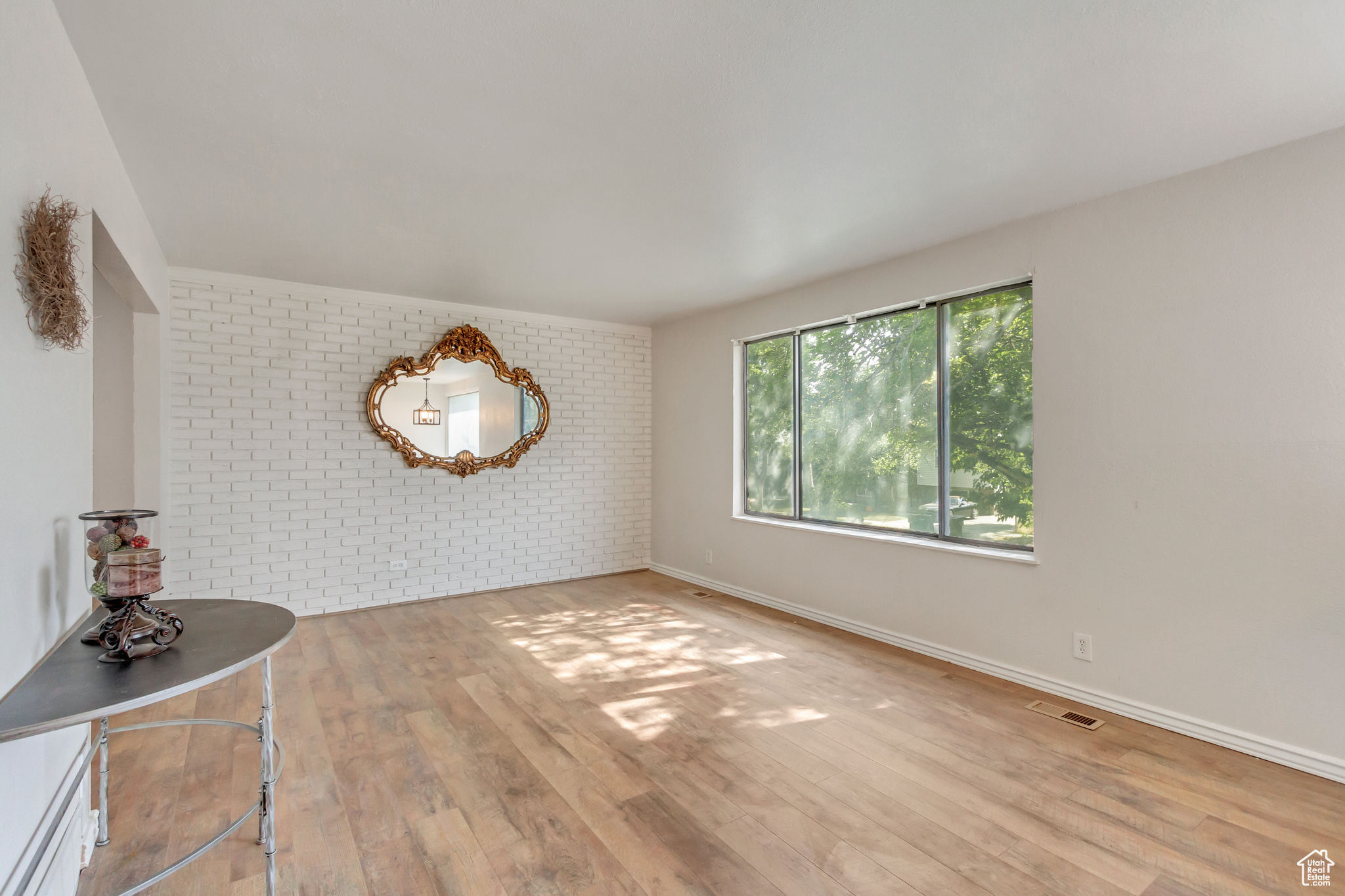 Interior space featuring light hardwood / wood-style flooring