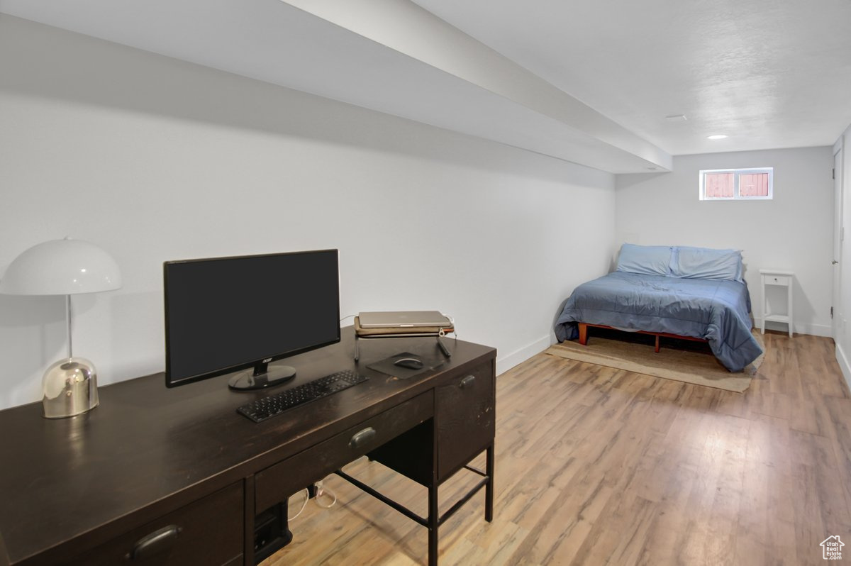 Bedroom featuring light hardwood / wood-style floors