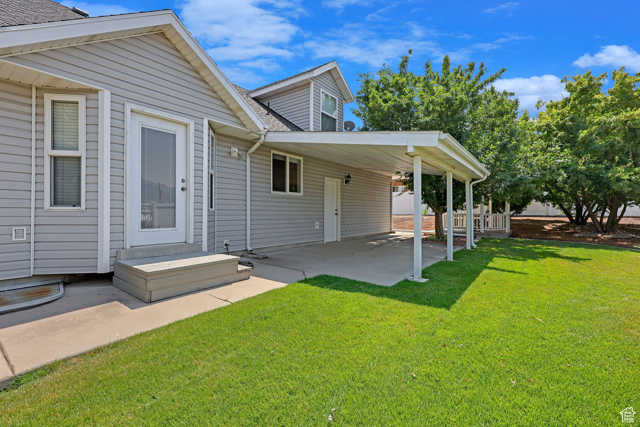 Backyard with Covered Patio