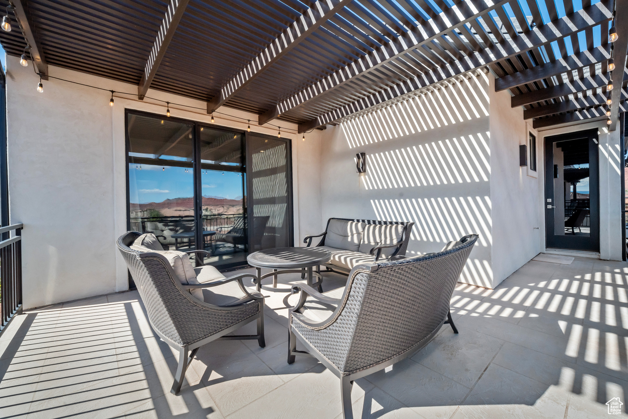 View of patio / terrace with a pergola