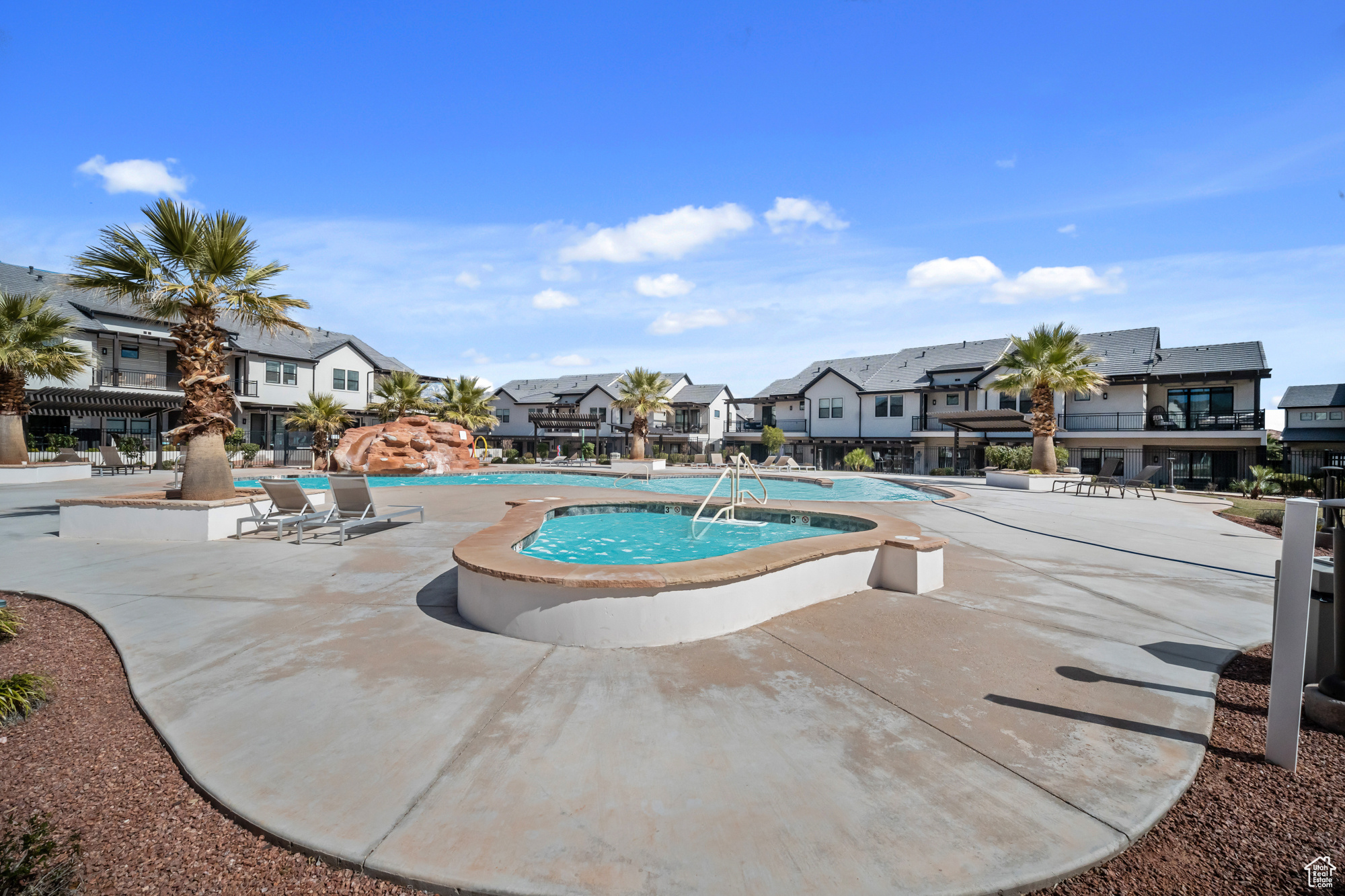 View of pool with a patio