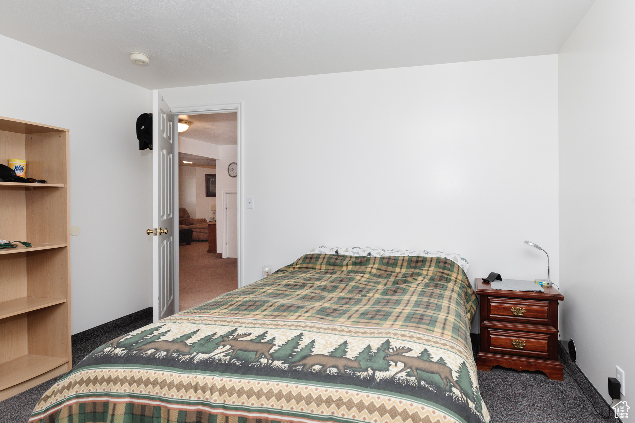 View of carpeted bedroom