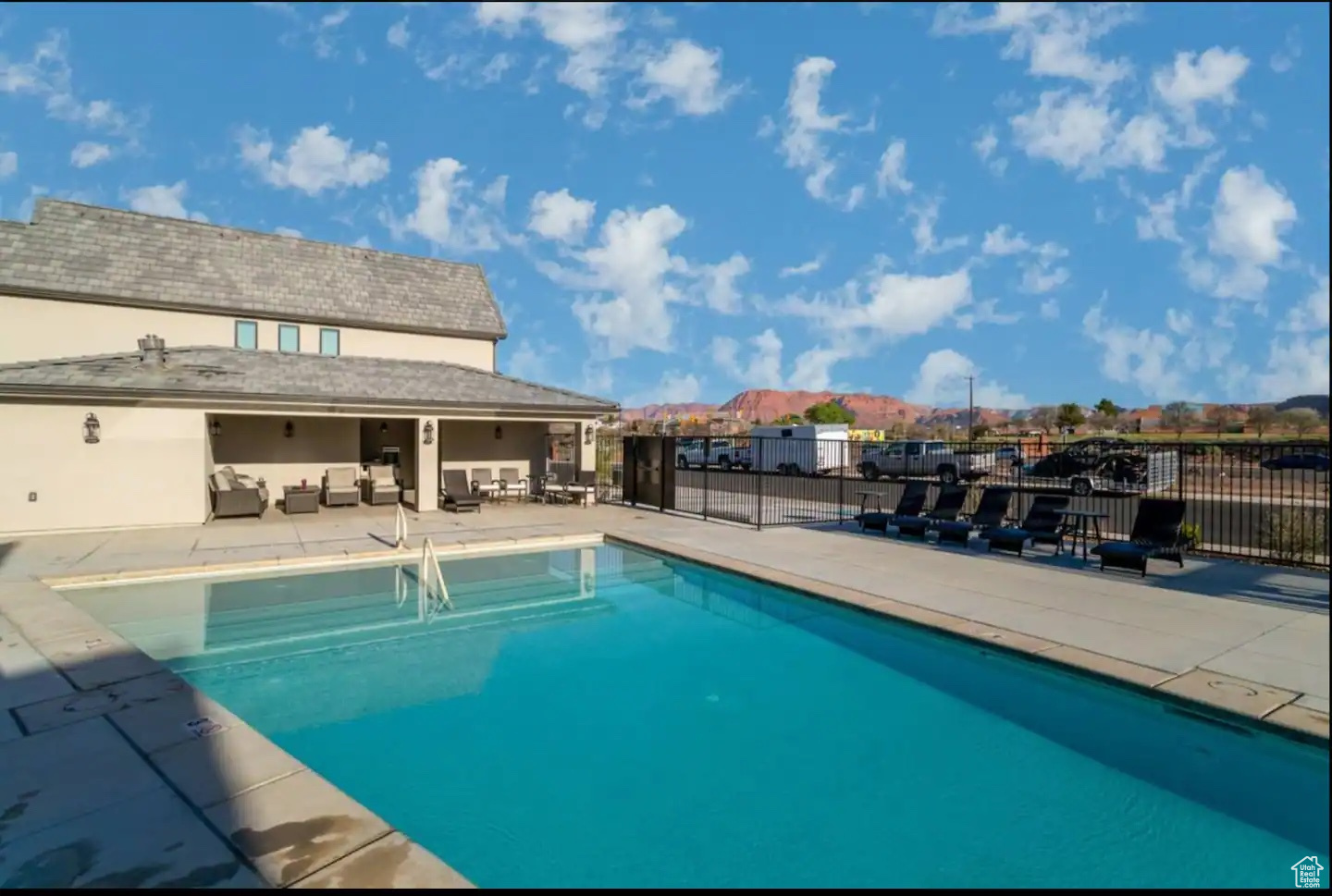 View of pool with a patio