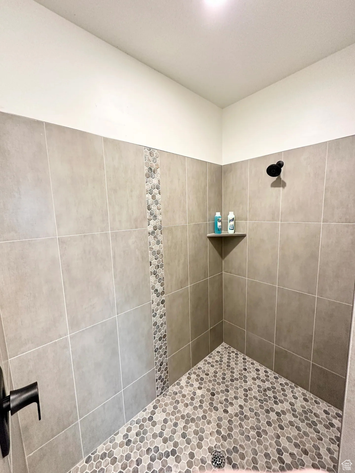 Bathroom with a tile shower