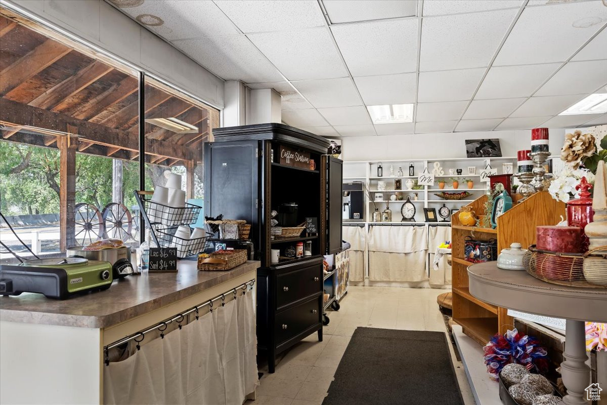 Kitchen featuring light tile patterned flooring