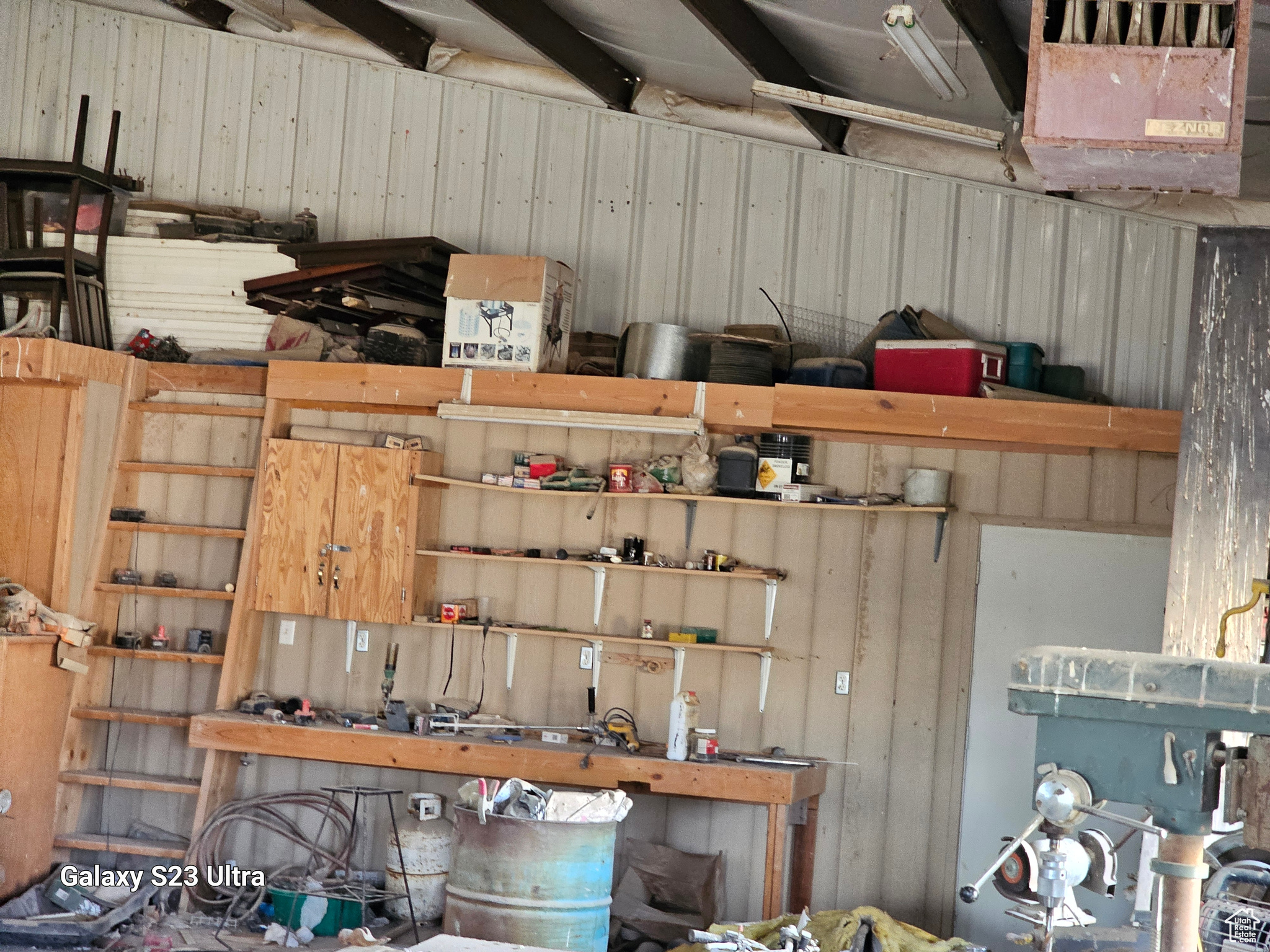 View of storage area & workshop