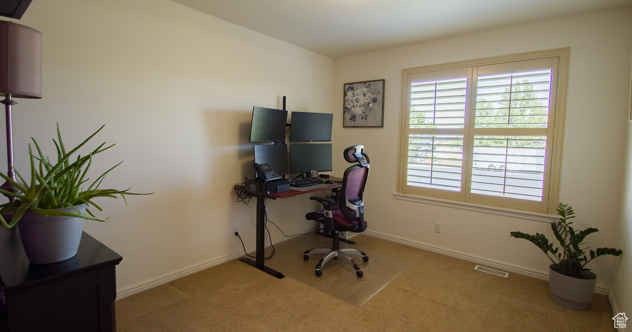 Bedroom used as an office