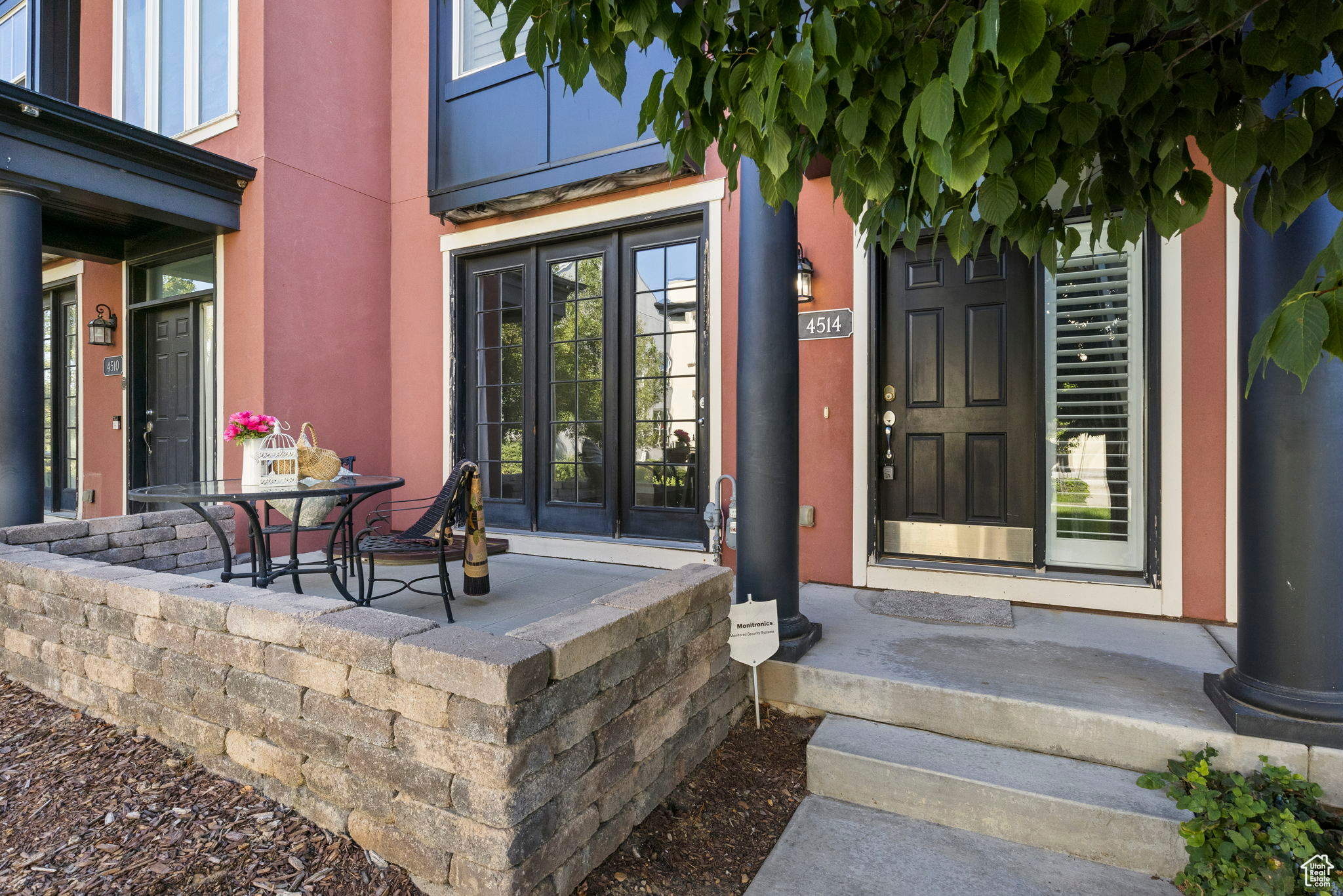 Court yard and  entrance to property