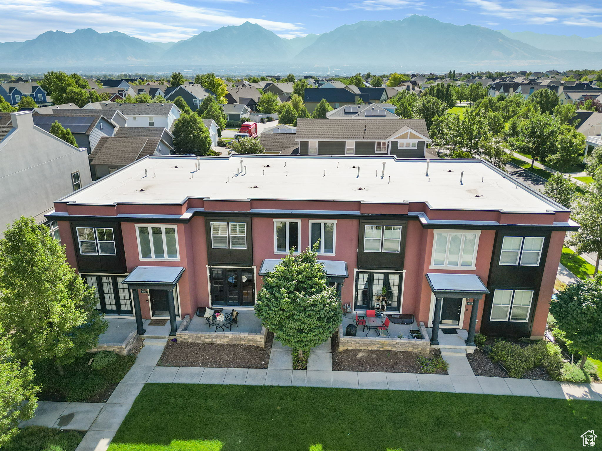 Exterior space featuring a mountain view