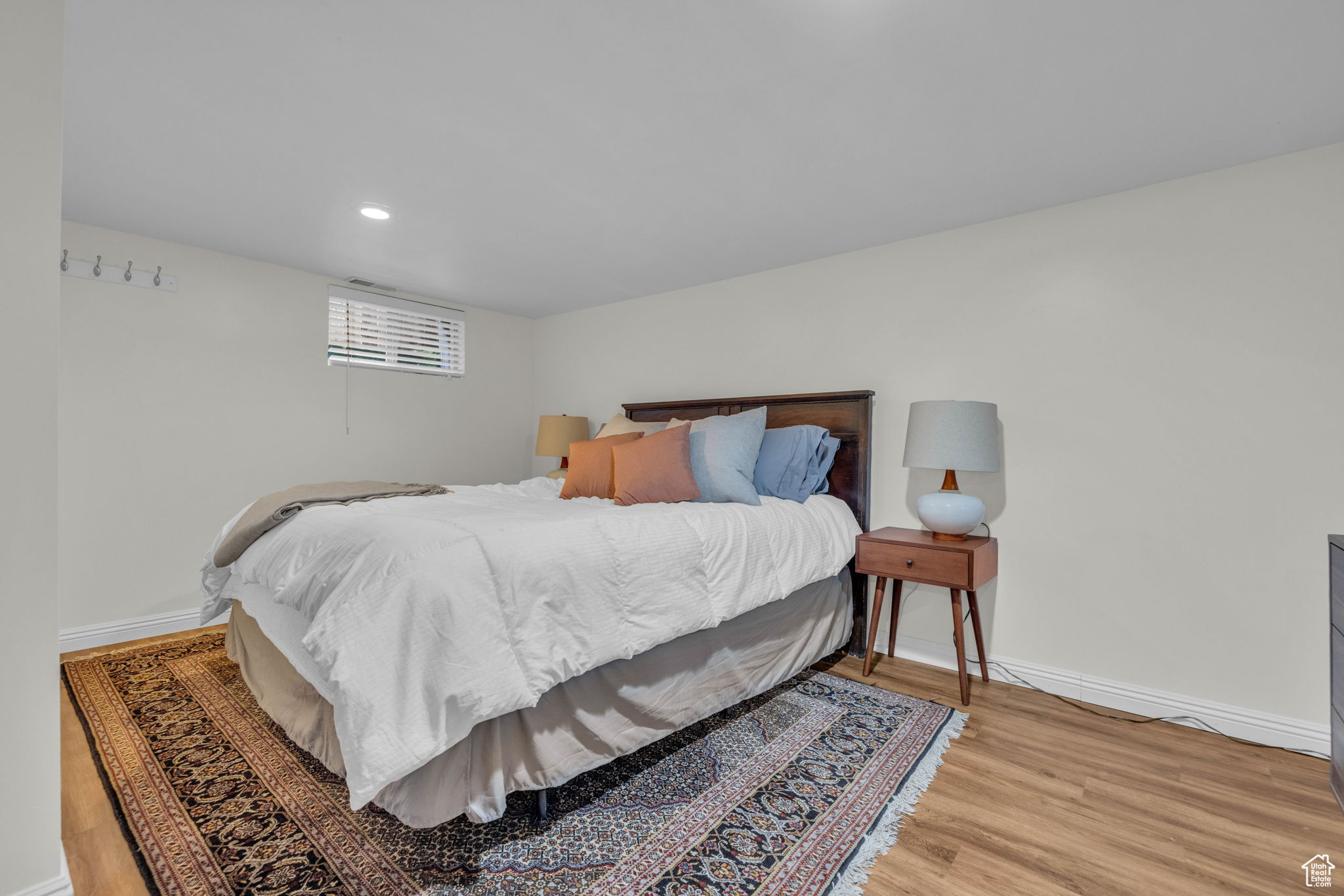 Bedroom with light wood-type flooring