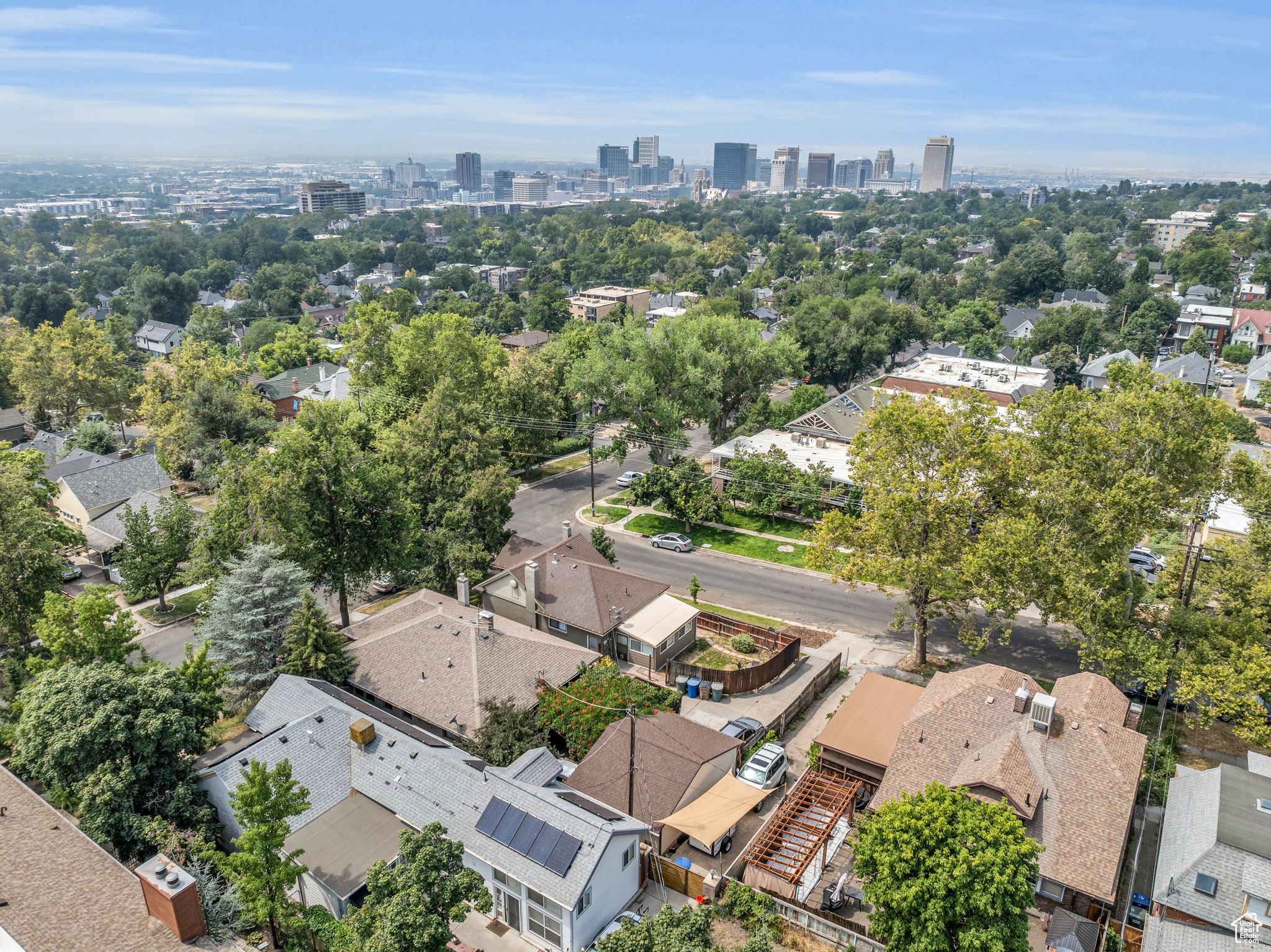 Birds eye view of property