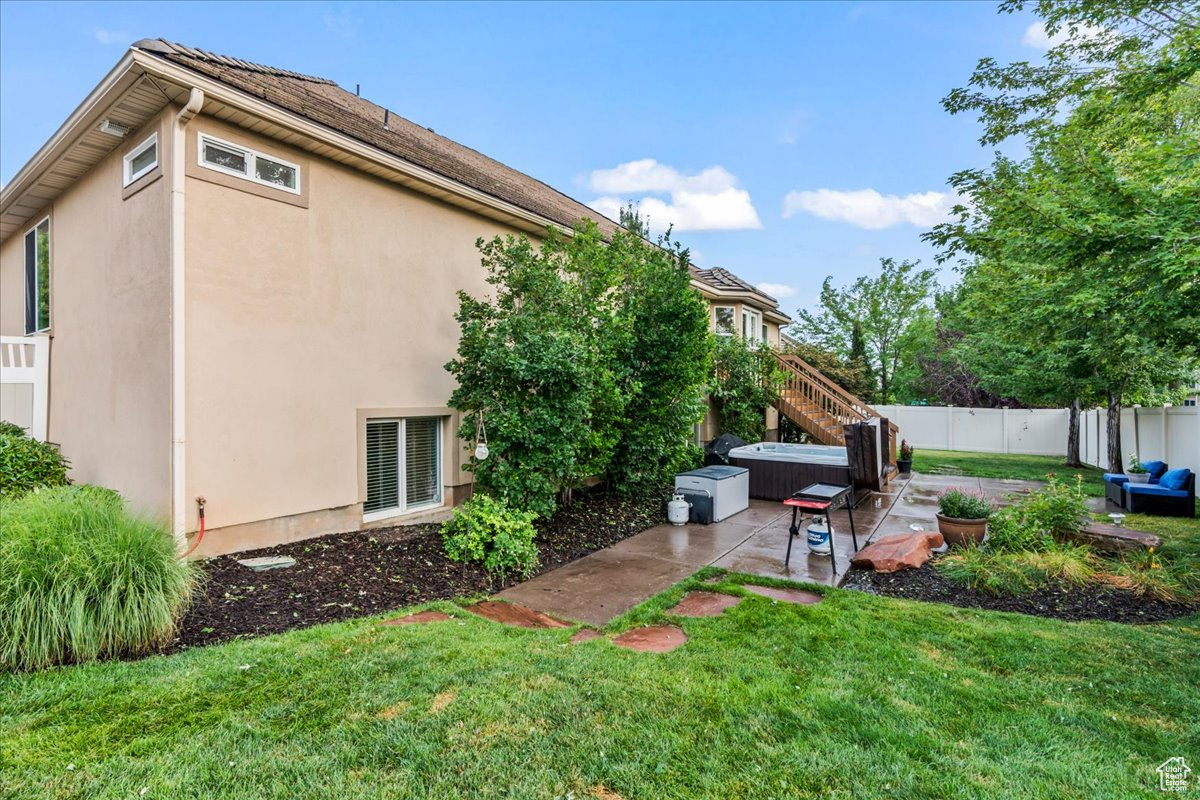 View of yard featuring a patio area