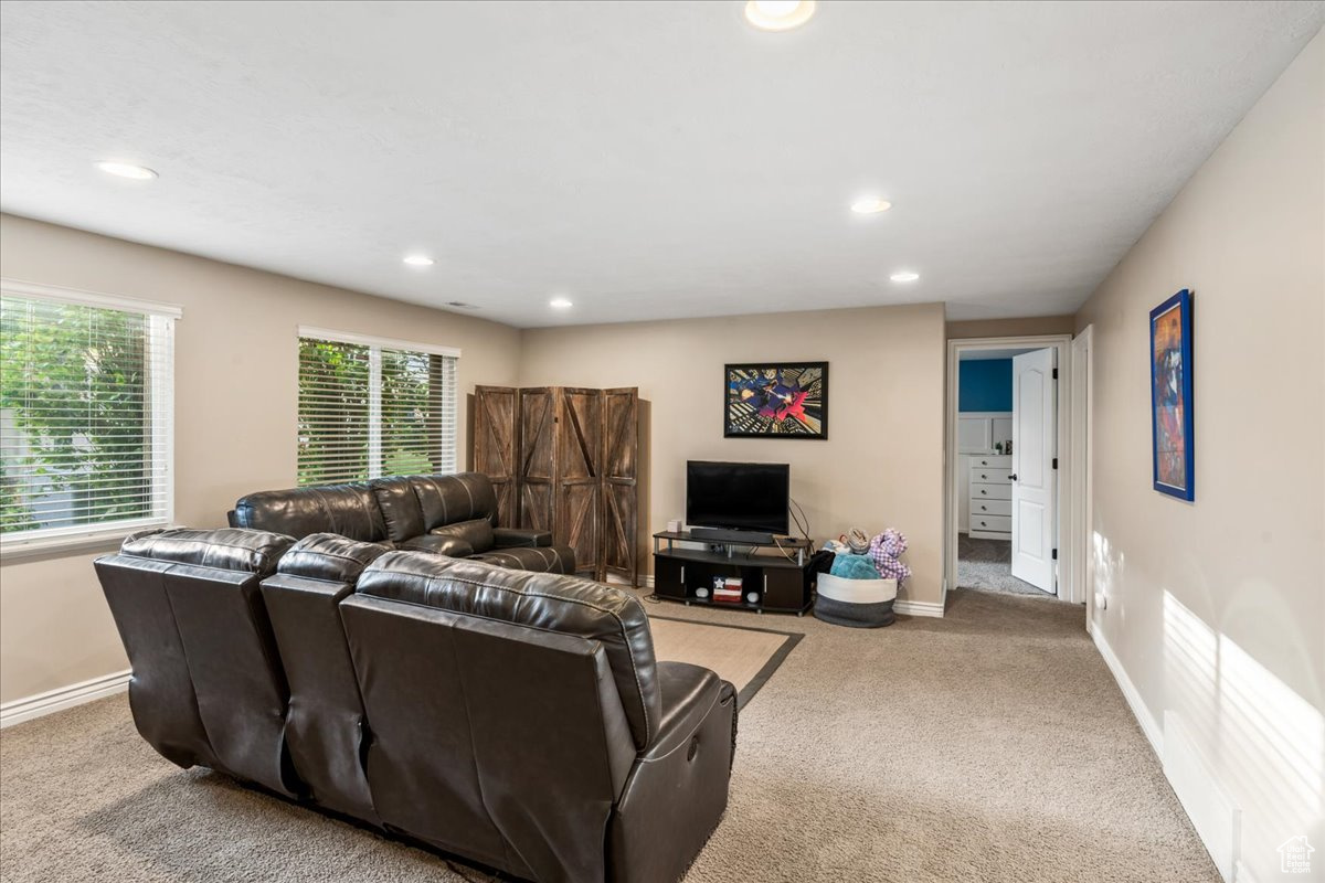 View of carpeted living room