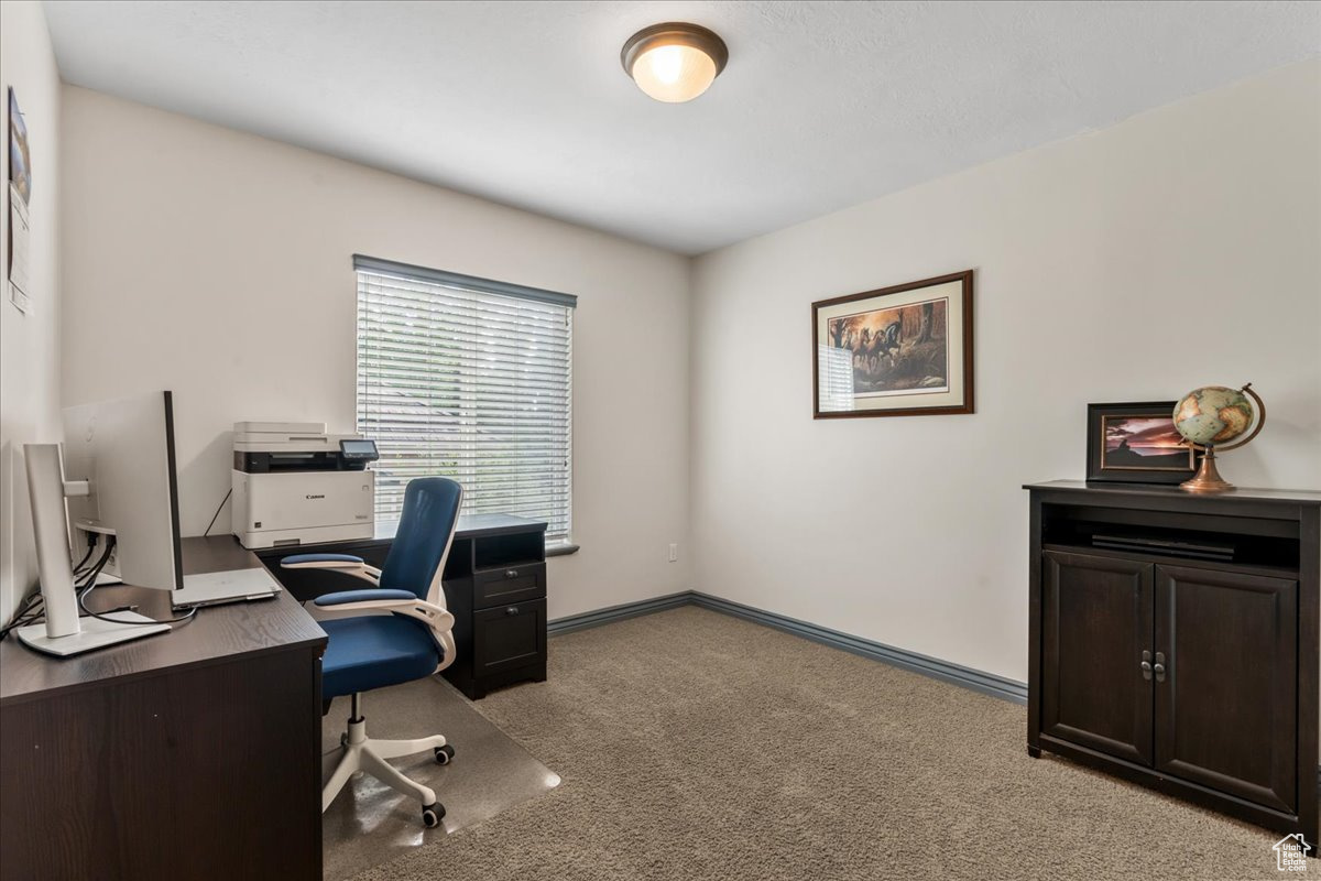 View of carpeted office space