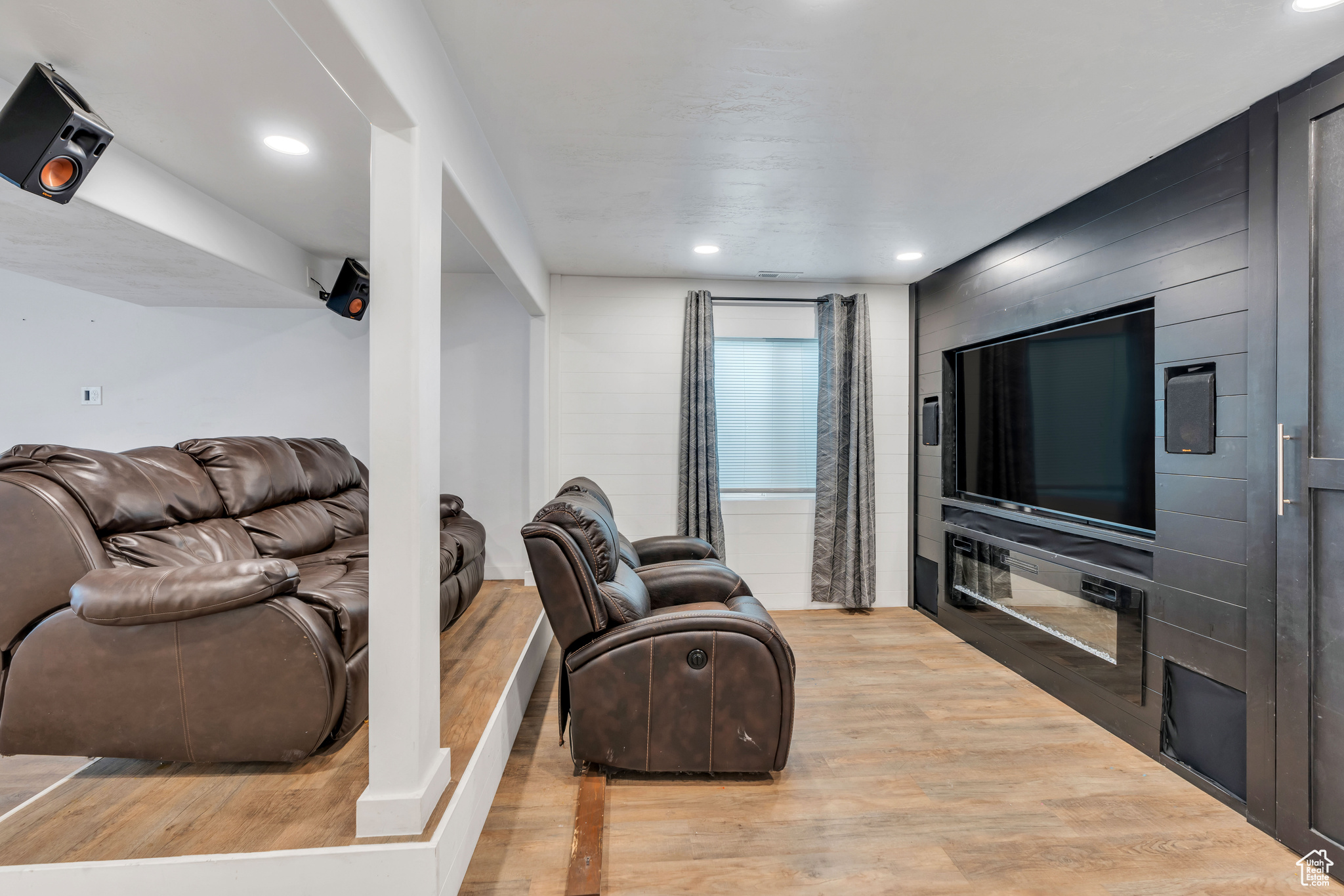 Living room featuring light hardwood / wood-style floors