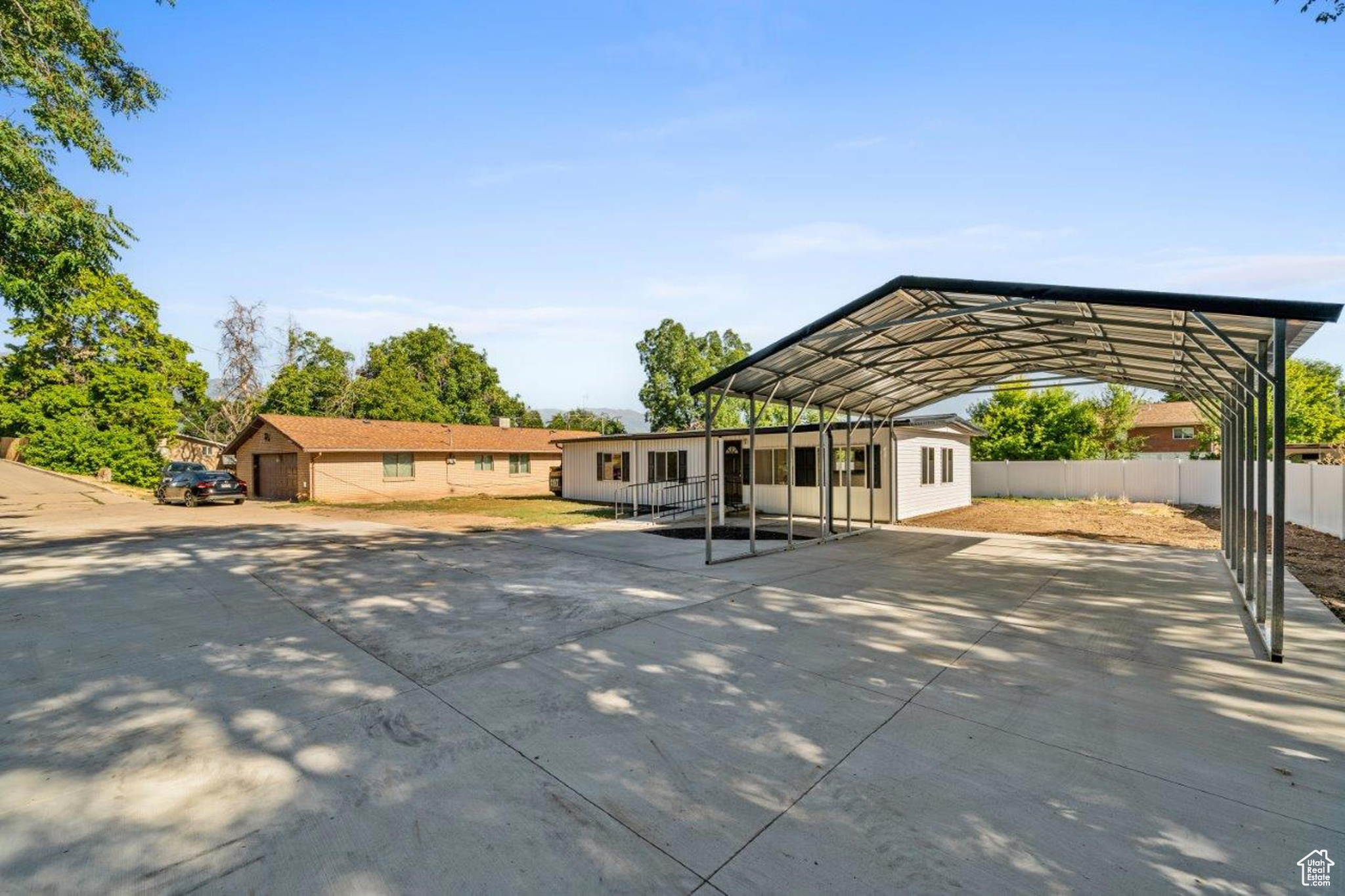 Exterior space with a carport