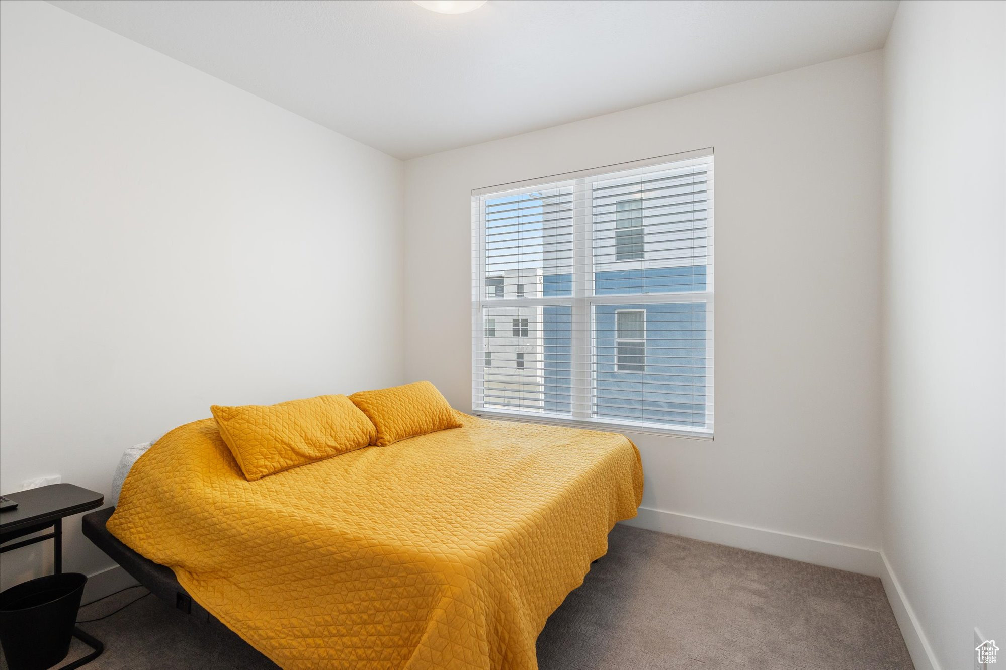 Bedroom with carpet flooring